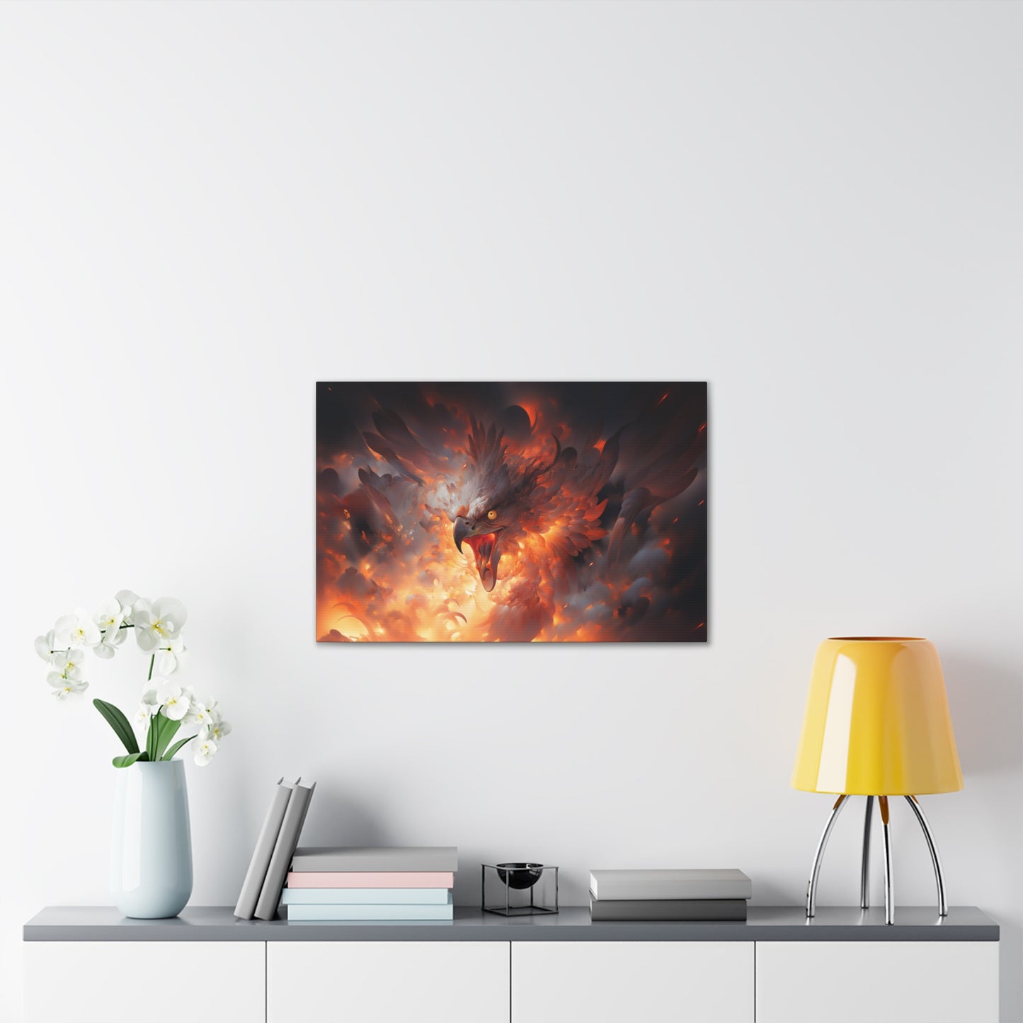 "Phoenix Fury"  Canvas Stretched, 0.75" - Print