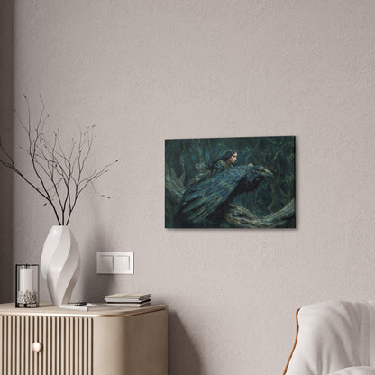 "Lady Of The Crows"  Canvas Stretched, 0.75" - Print