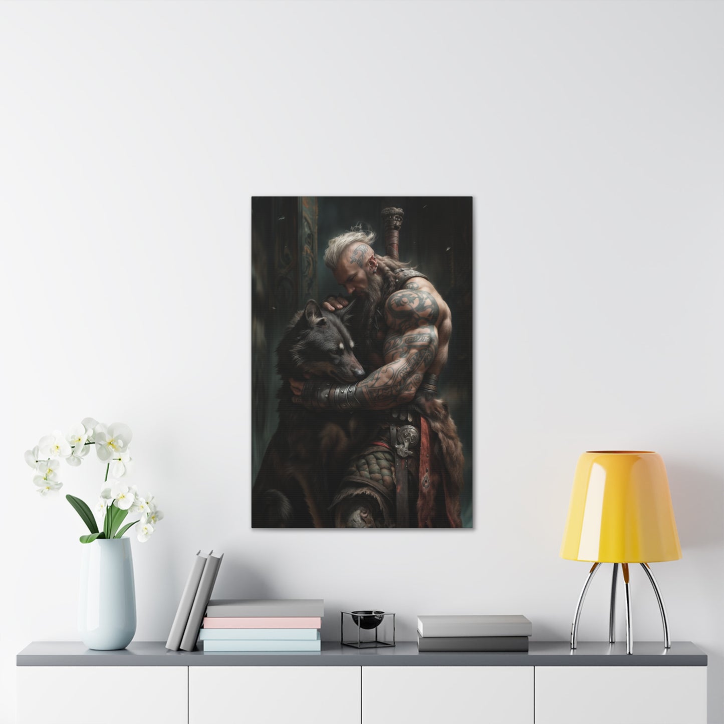 "Vikings Best Friend" Canvas Stretched, 0.75" - Print