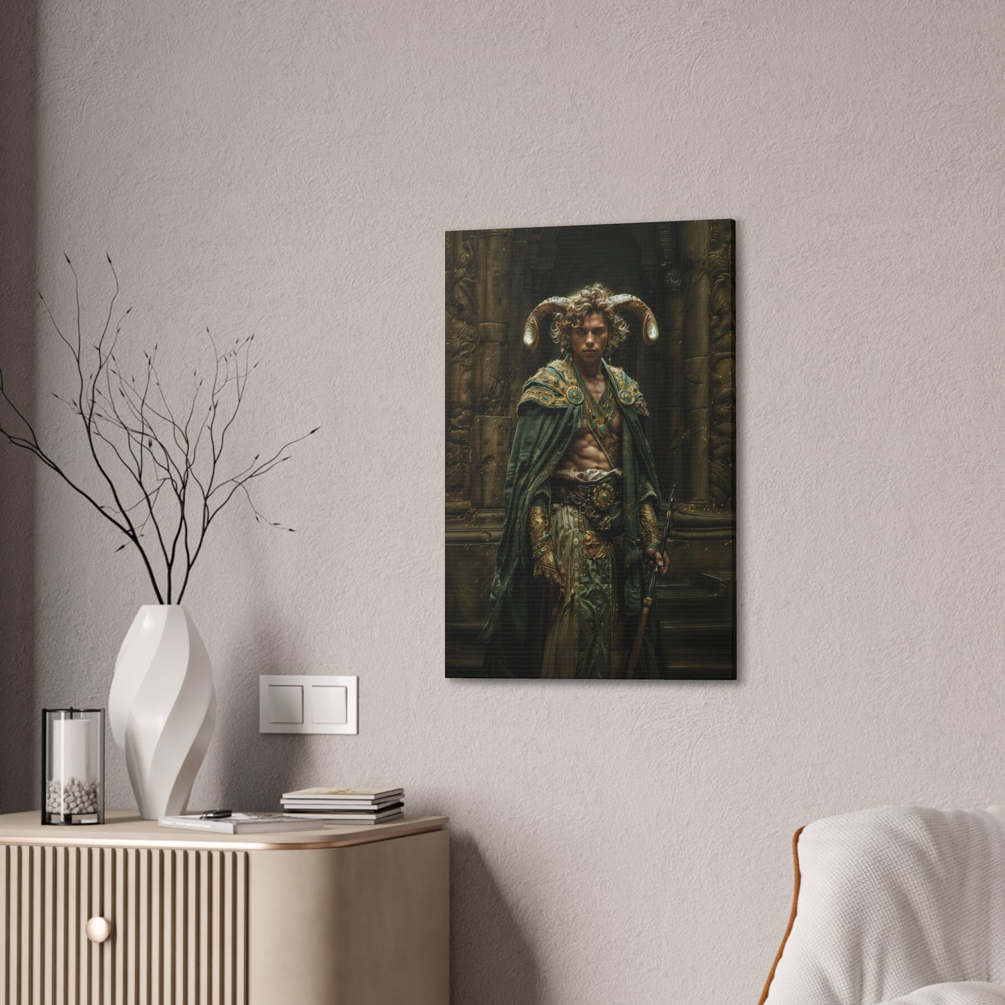 "Mage Temple Guard " Canvas Stretched, 0.75" - Print