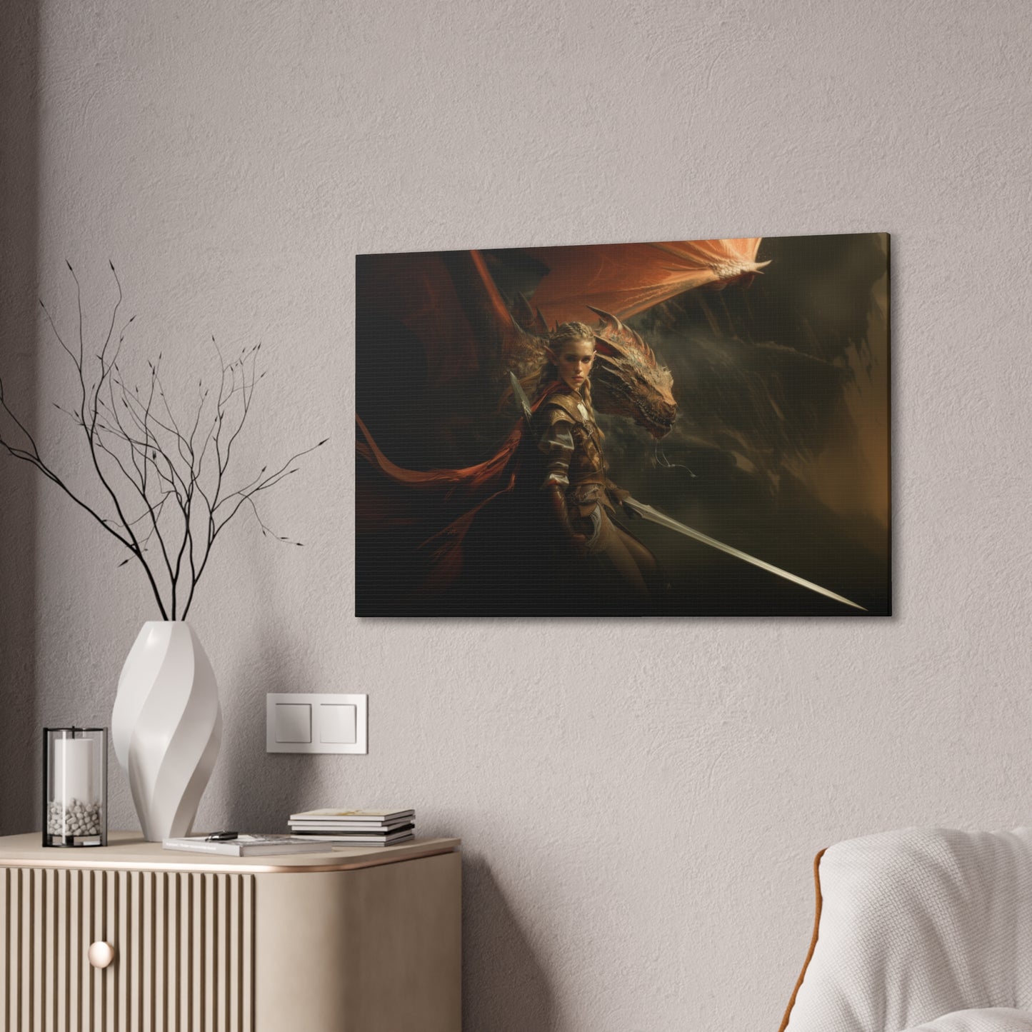 "Dragon Scout"  Canvas Stretched, 0.75" - Print