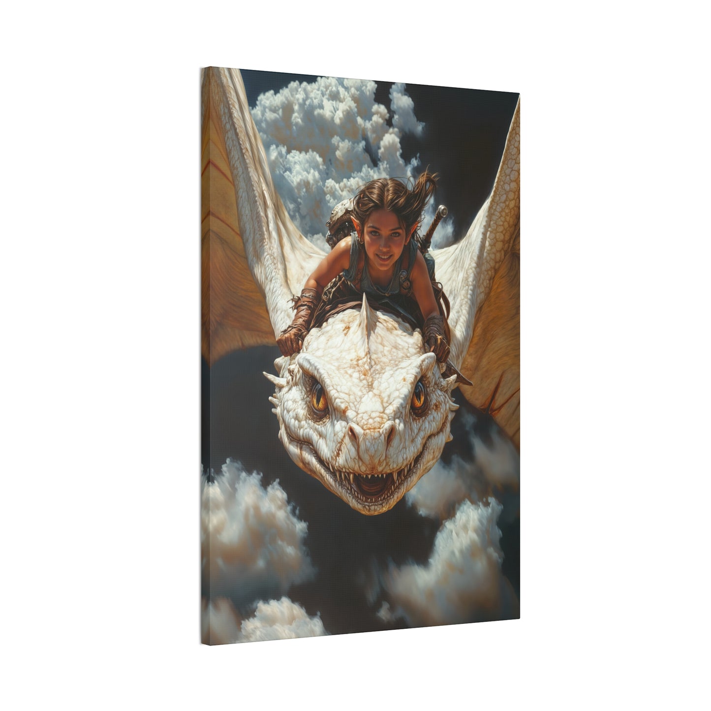 "The Dragon Rider’s Smile" Canvas Stretched, 0.75" - Print