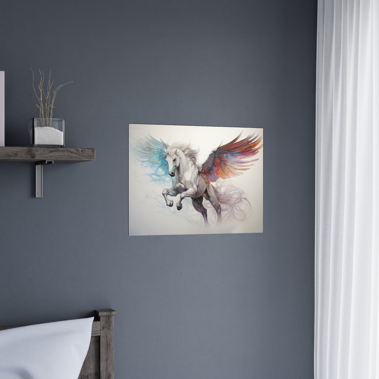 "Aqua Fire Pegasus" Poster - Print