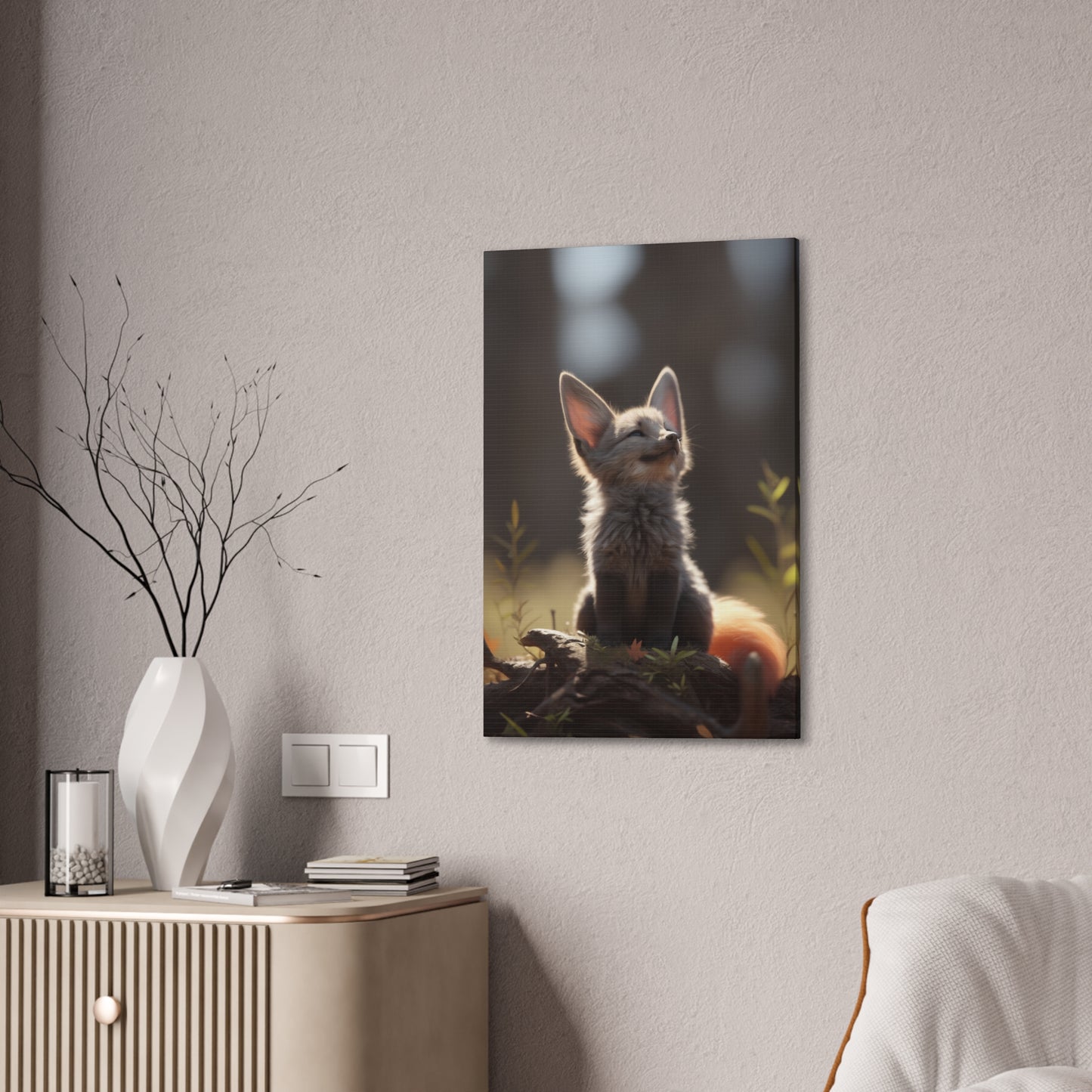 "Dawn Fox" Canvas Stretched, 0.75" - Print