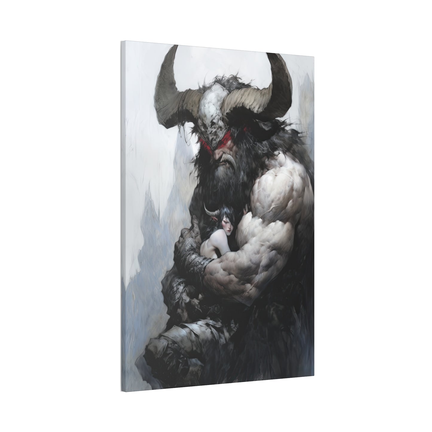 "Horned Protector" Canvas Stretched, 0.75" - Print