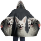 Happy White Fennec Fox Microfleece Cloak