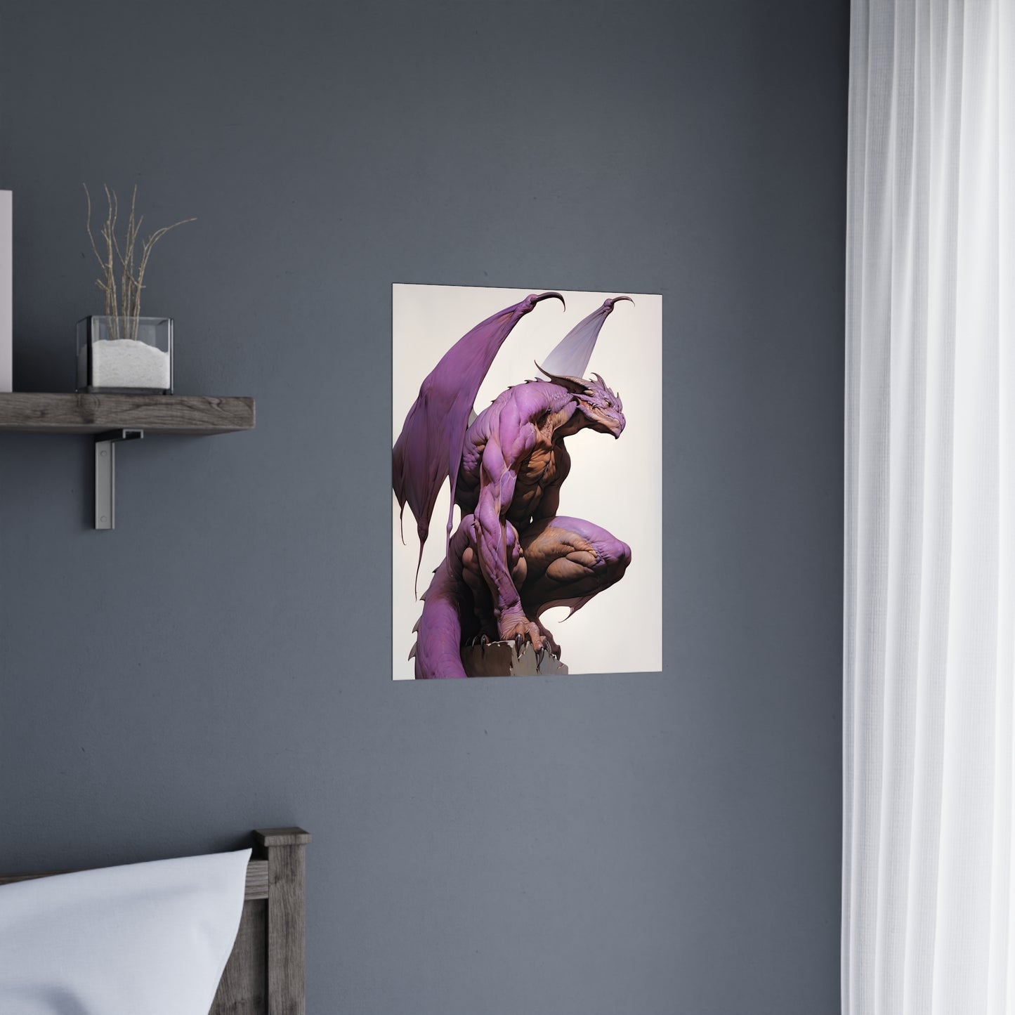 "Zephyrion The Violet Winged Draconian" Poster - Print