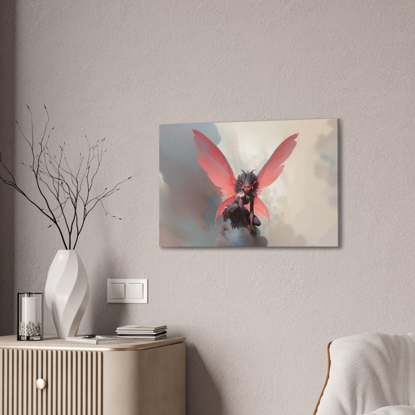 "Misty Mountain Fae"  Canvas Stretched, 0.75" - Print