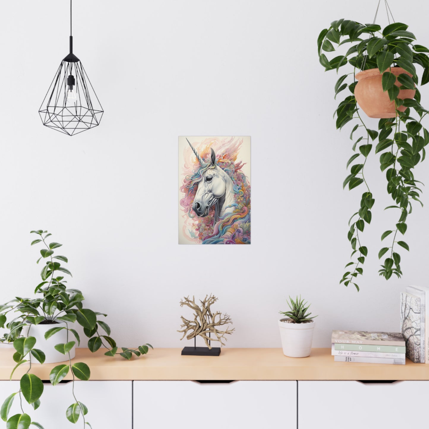 "Fluro Unicorn" Poster - Print