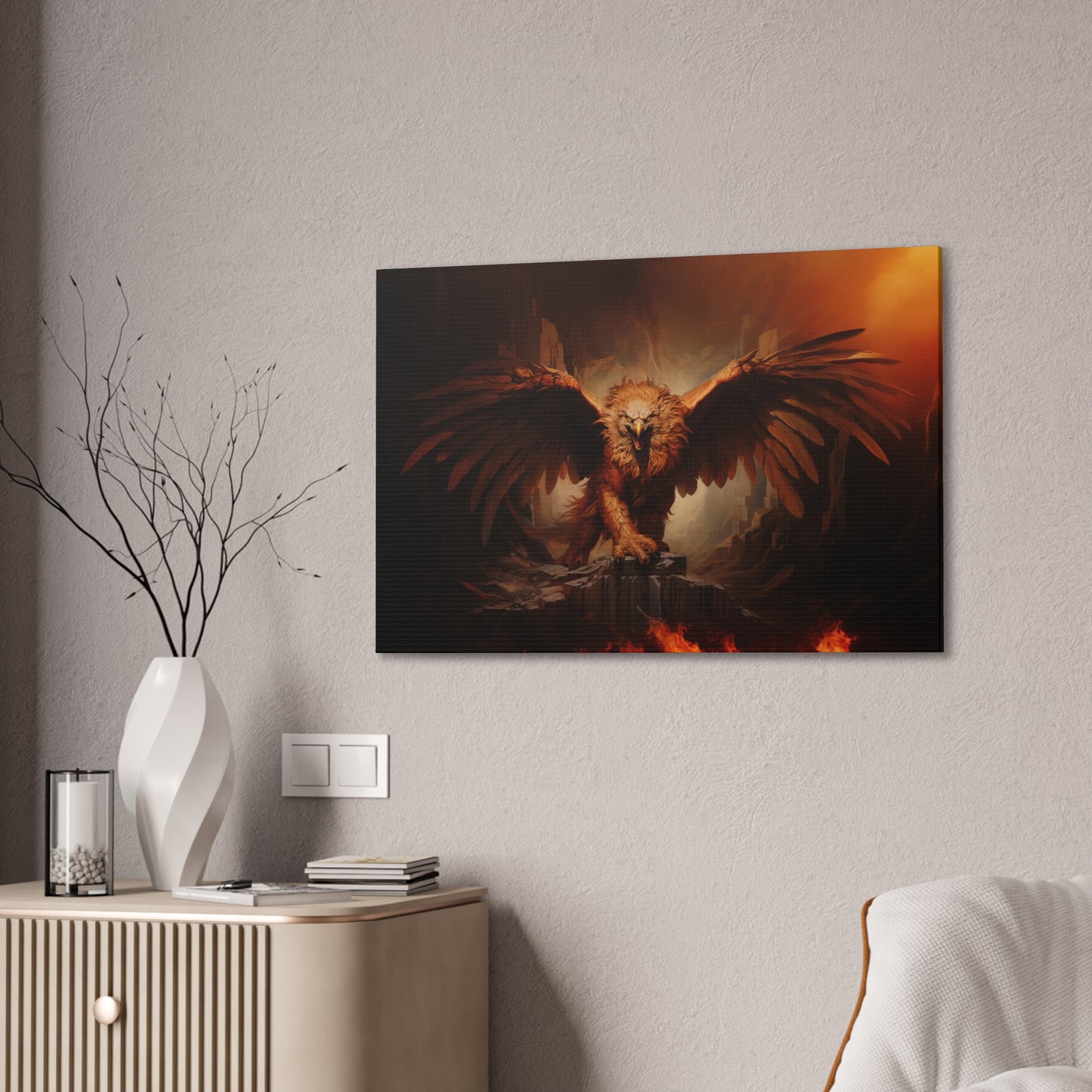 "Inferno Griffon"  Canvas Stretched, 0.75" - Print