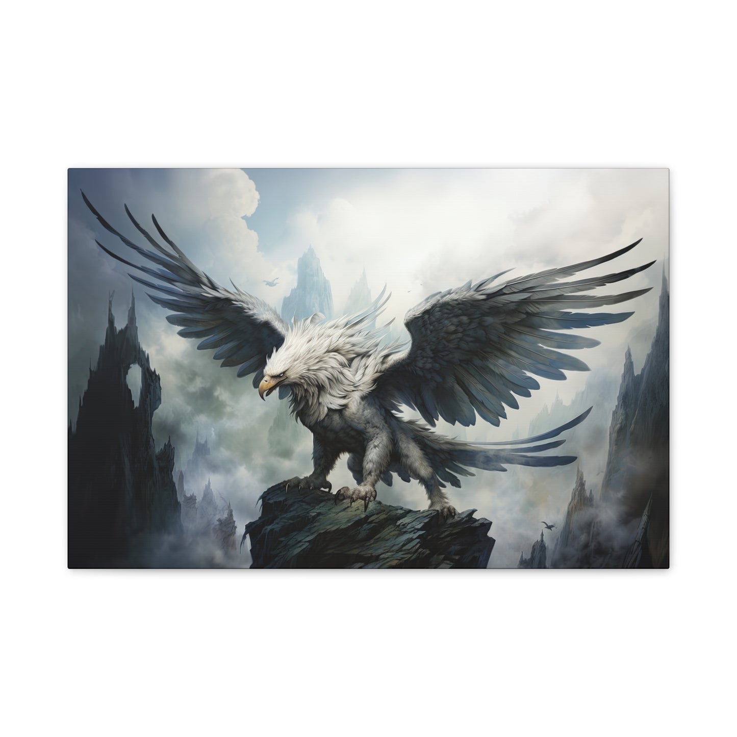 "Glacier Guardian Griffon"  Canvas Stretched, 0.75" - Print