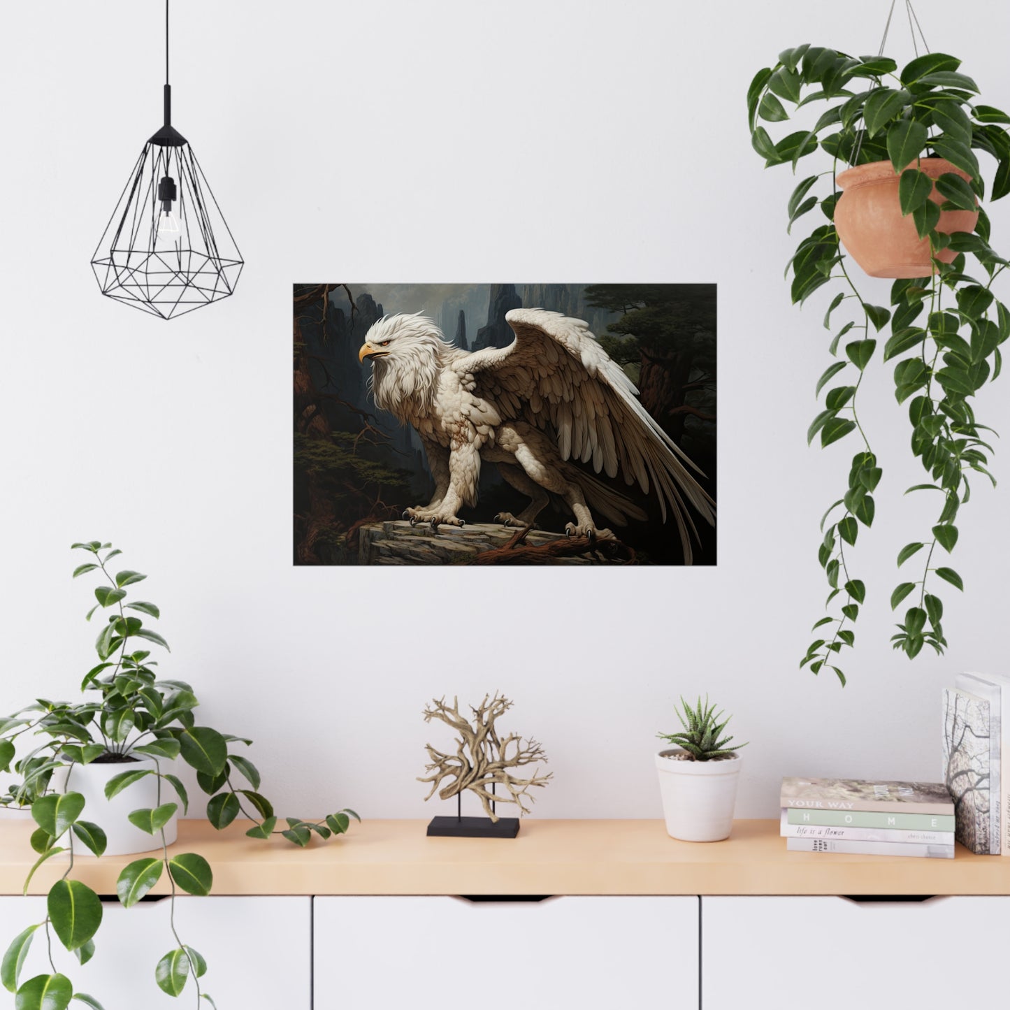 "Forest Sentinel Griffon" Poster - Print