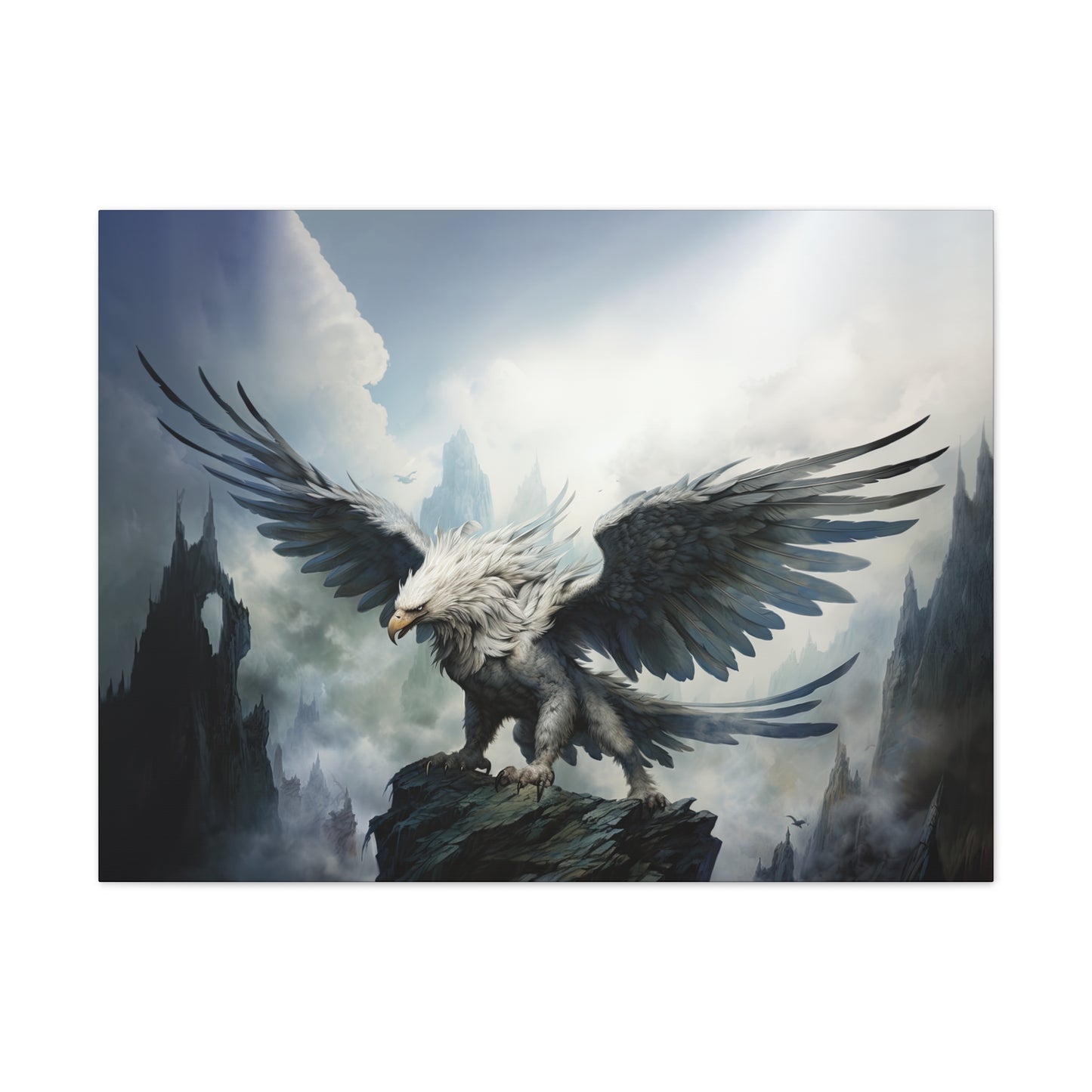 "Glacier Guardian Griffon"  Canvas Stretched, 0.75" - Print