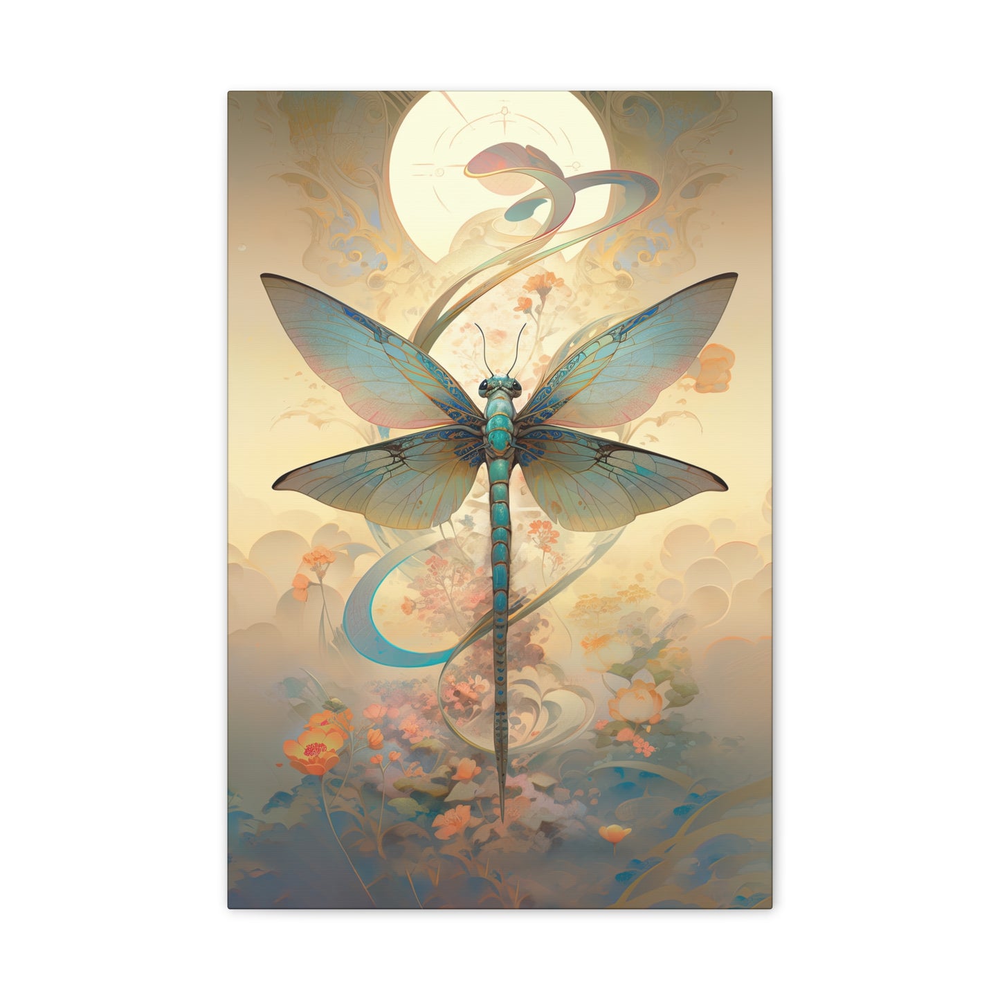 "Zen Dragonfly" Canvas Stretched, 0.75" - Print