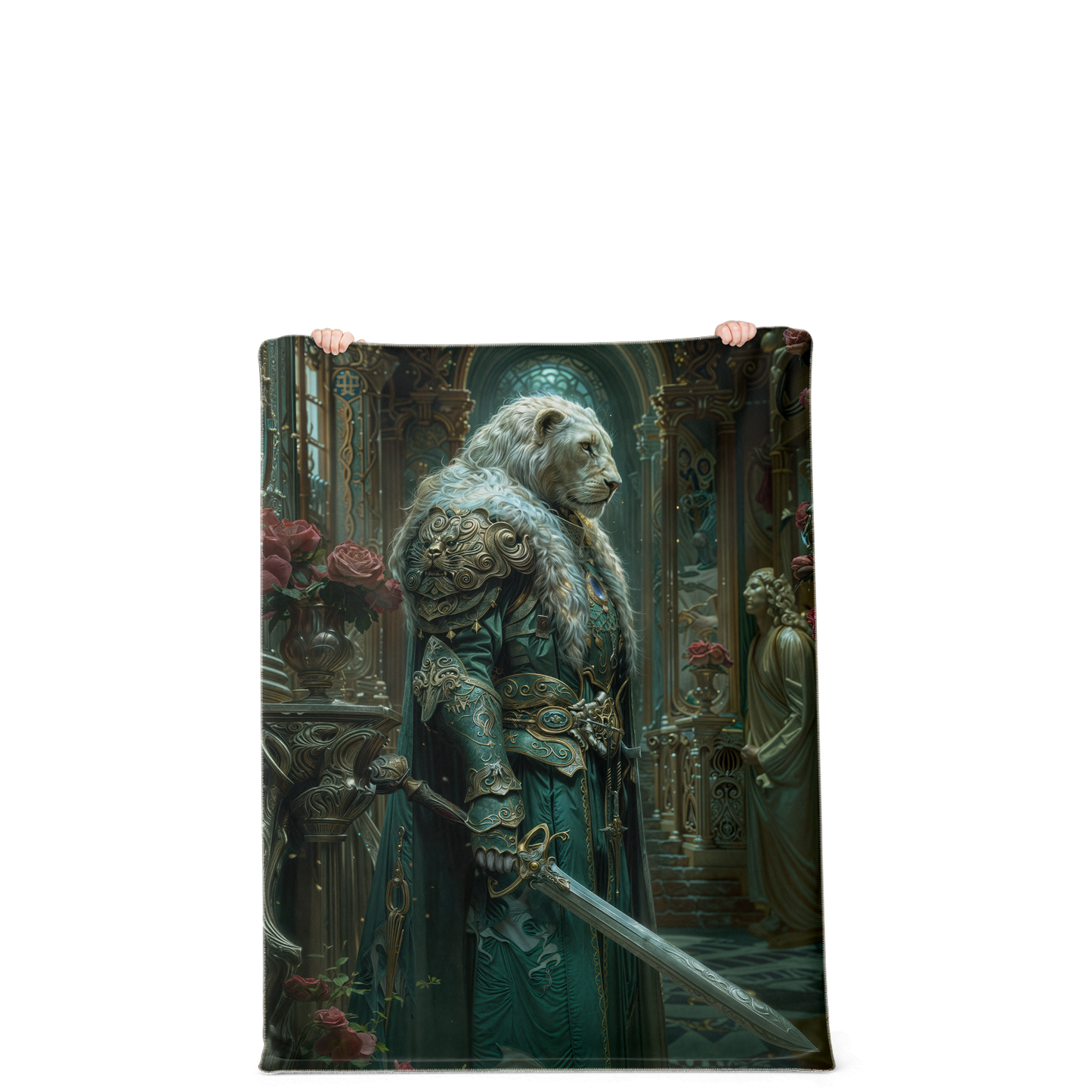 Valor In The Halls Of Kings Premium Microfleece Blanket