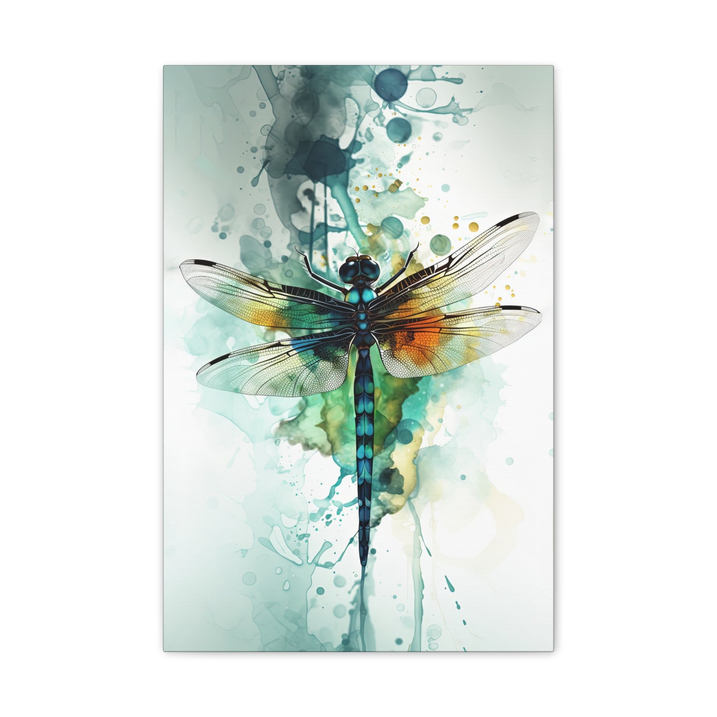 "Aquatic Whisper Dragonfly" Canvas Stretched, 0.75" - Print