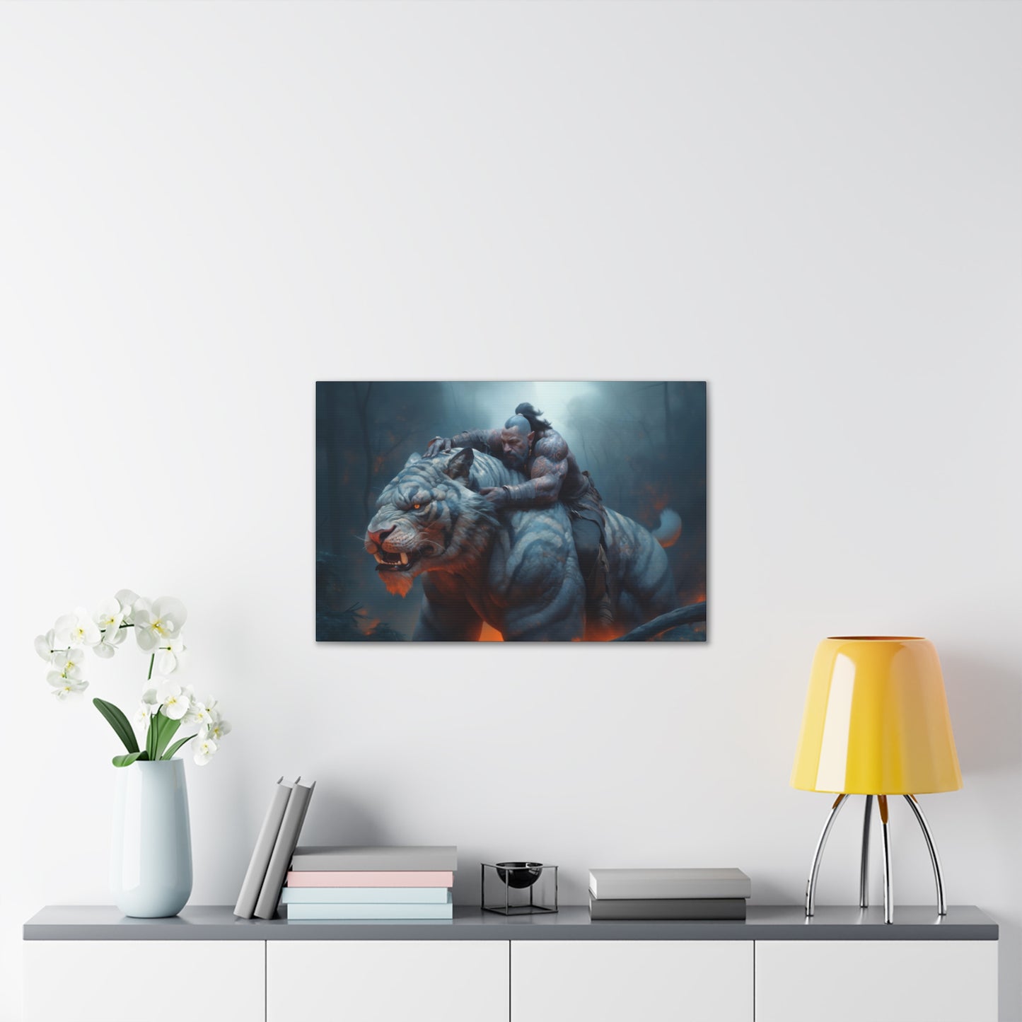 "Tiger Rider"  Canvas Stretched, 0.75" - Print