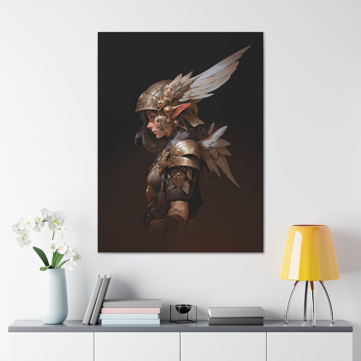 "Feathered Fae Soldier" Canvas Stretched, 0.75" - Print