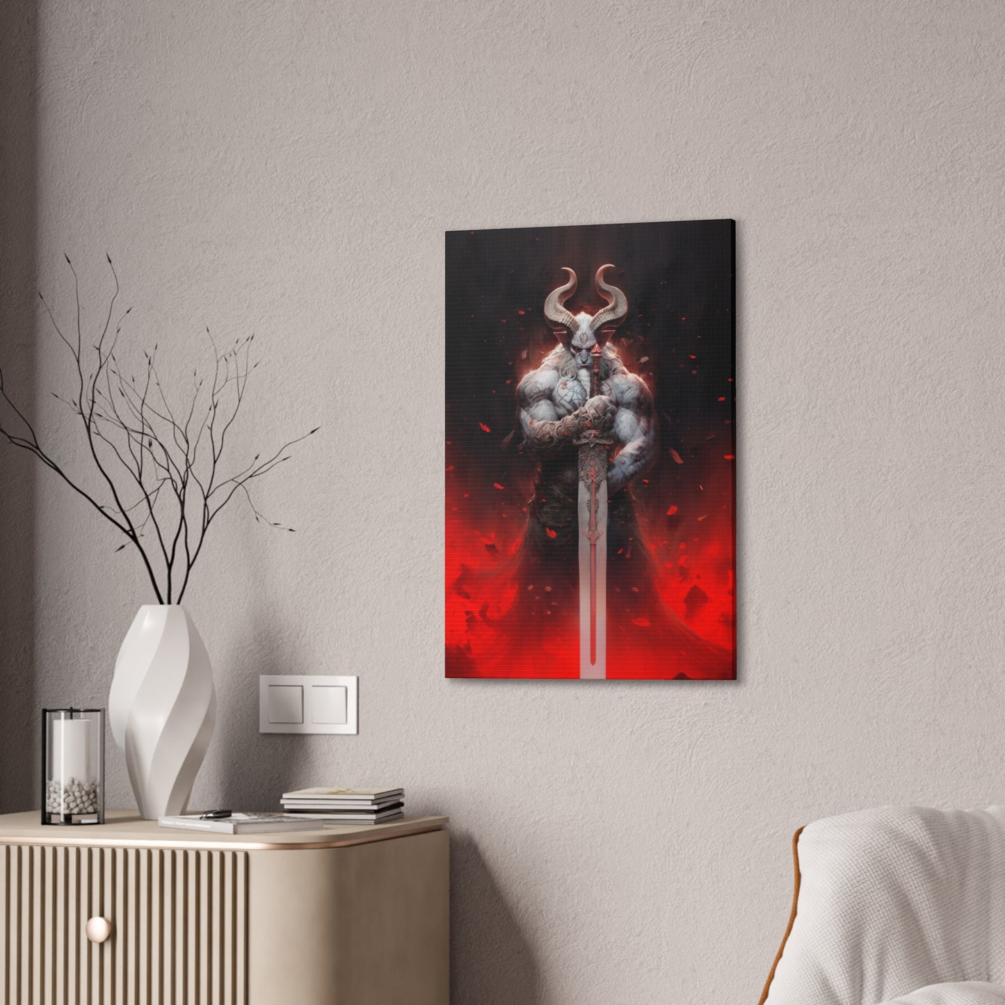 "Hellforge Minotaur" Canvas Stretched, 0.75" - Print