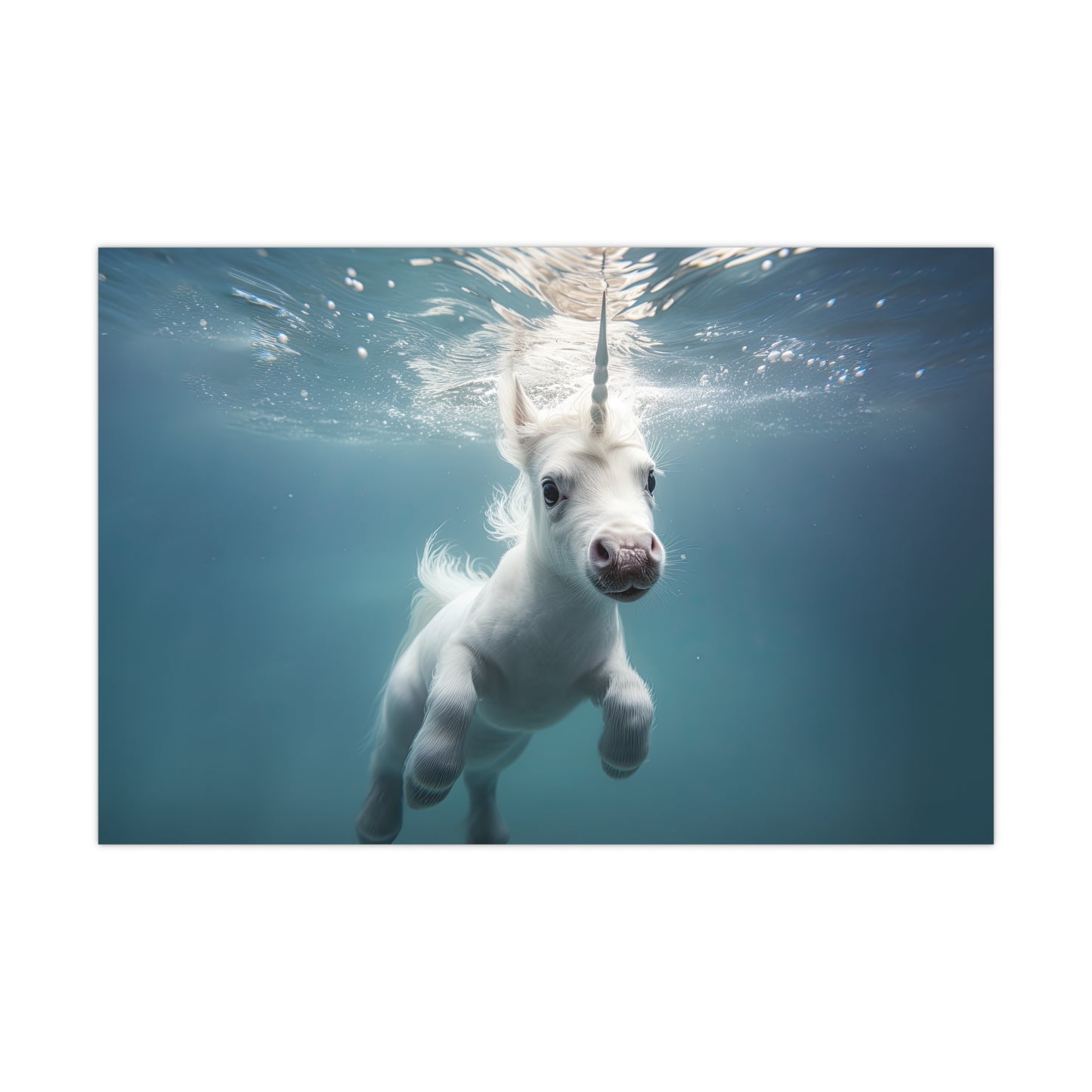 "Unicorns Aquatic Escapade" Poster - Print