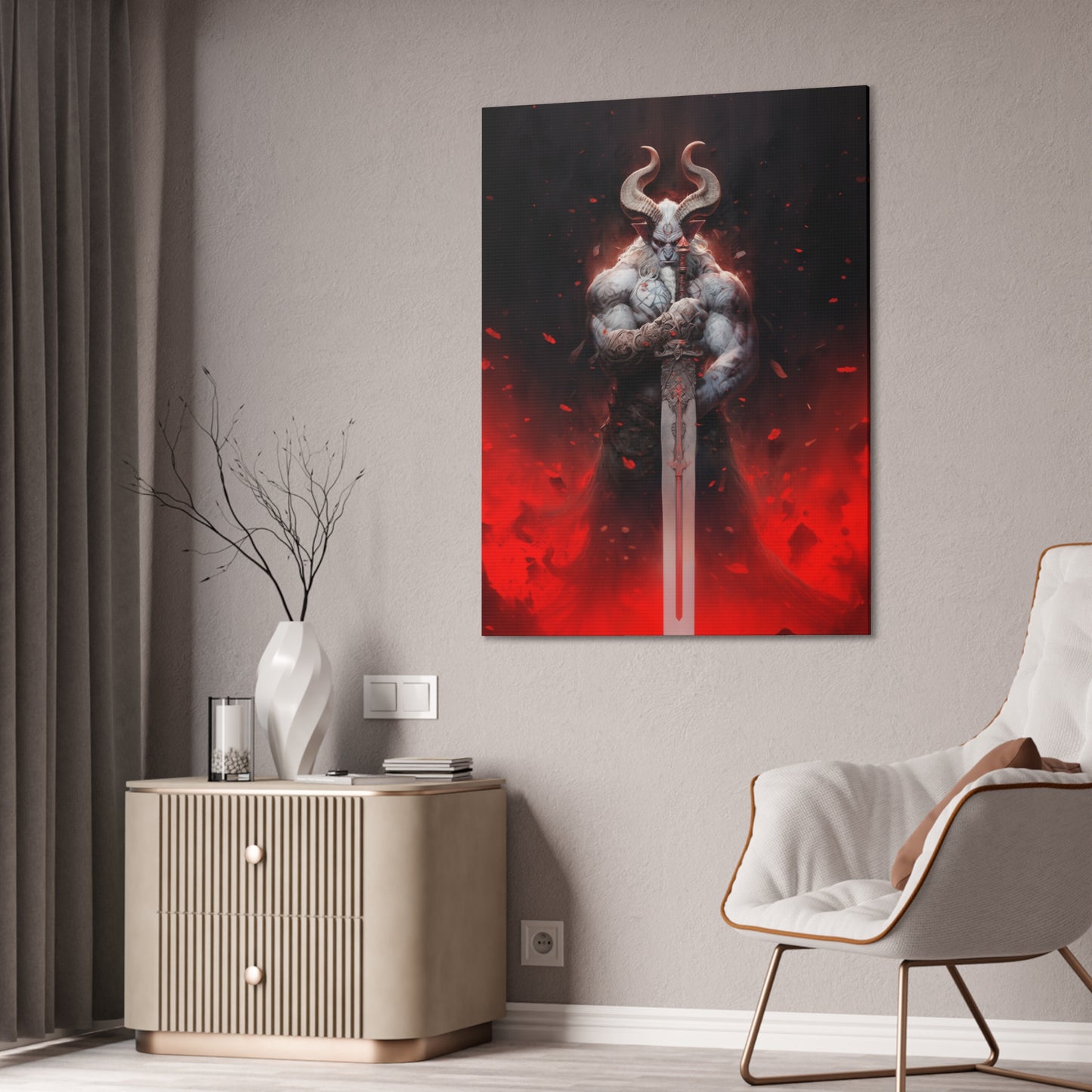 "Hellforge Minotaur" Canvas Stretched, 0.75" - Print