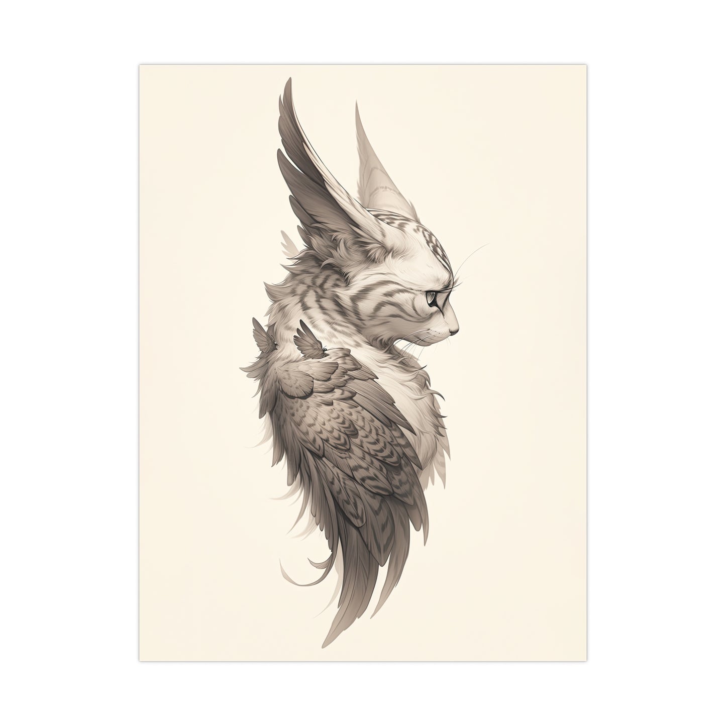 "Wing Eared Cat" Poster - Print