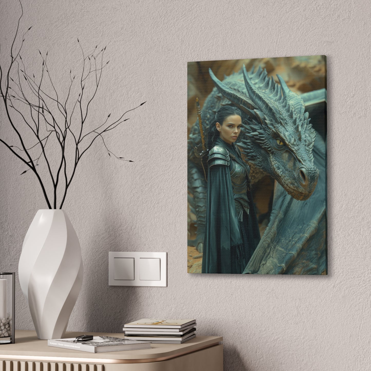 "Dragon Warrior" Canvas Stretched, 0.75" - Print