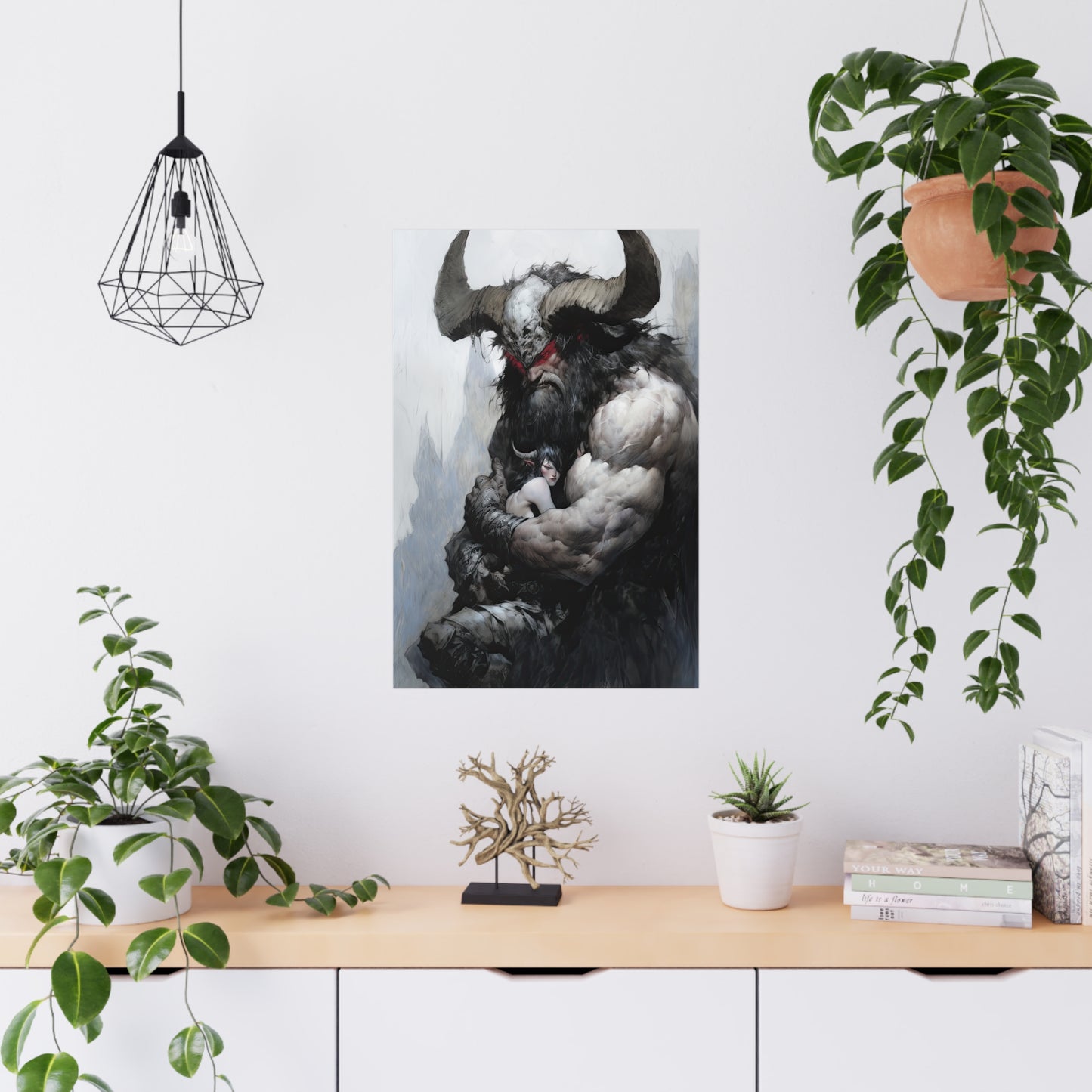 "Horned Protector" Poster - Print