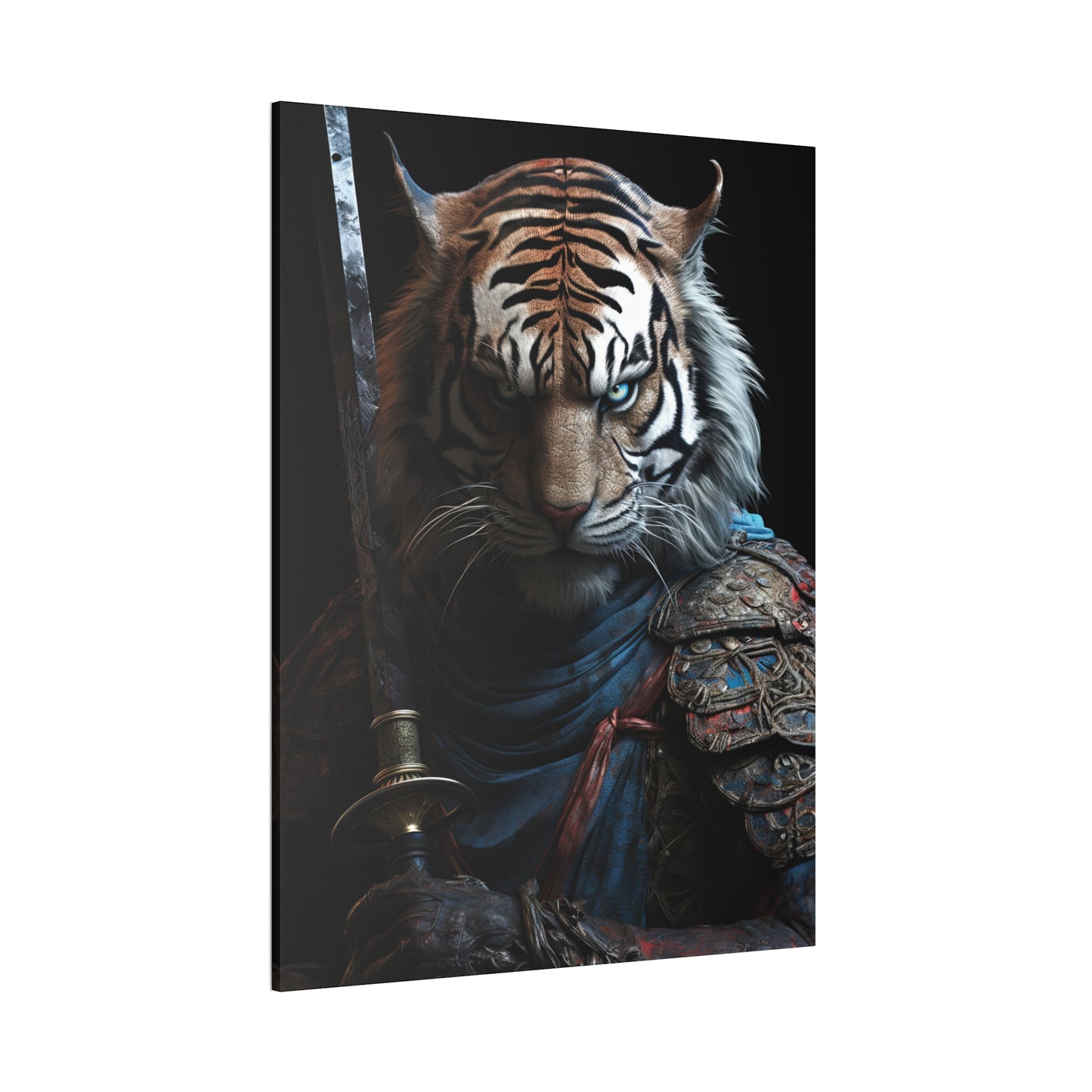 "Tiger Samurai" Canvas Stretched, 0.75" - Print