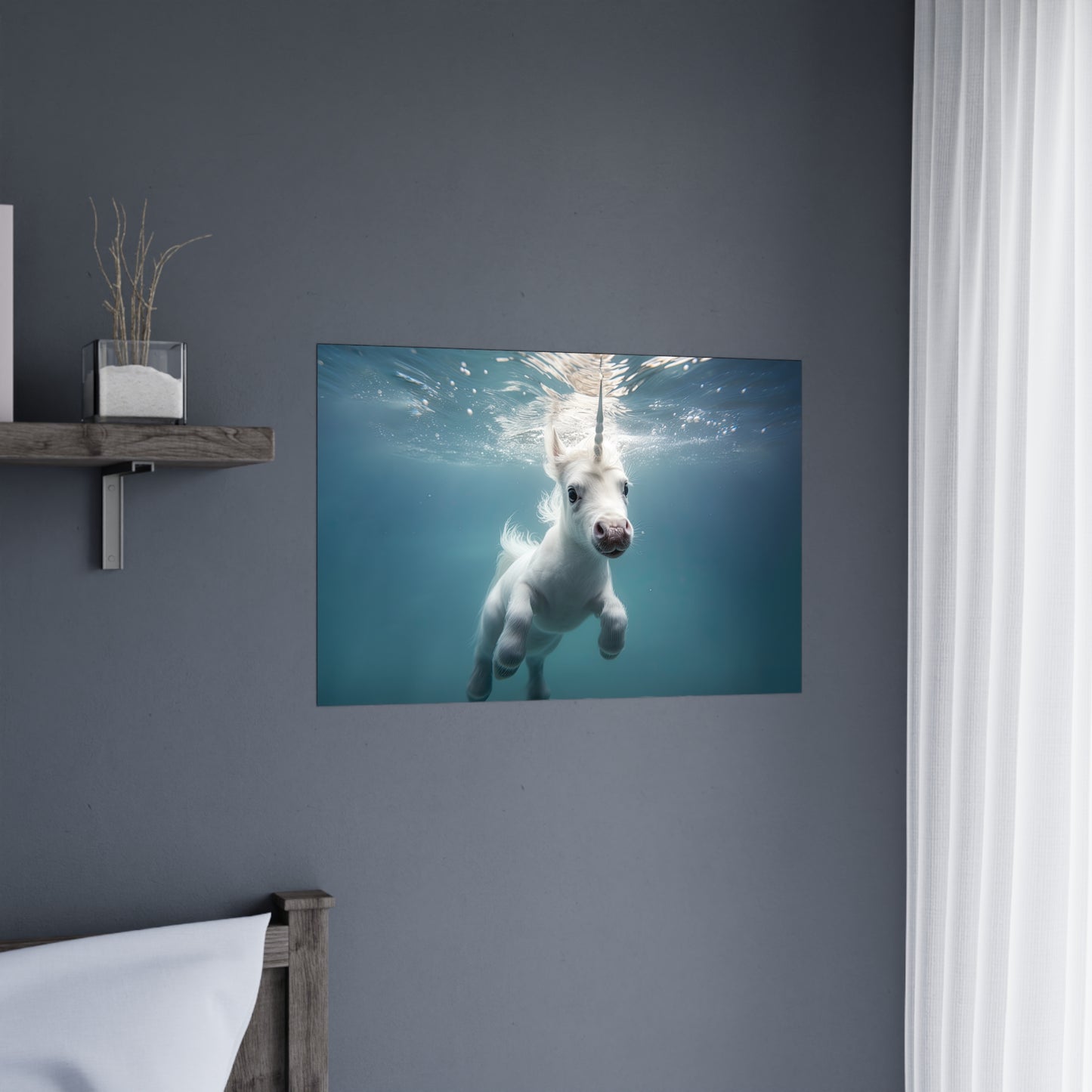 "Unicorns Aquatic Escapade" Poster - Print