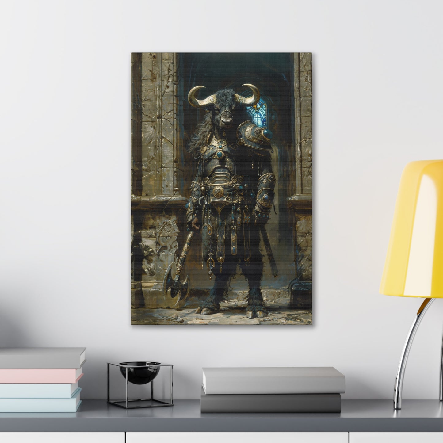 "Minotaur Centurion" Canvas Stretched, 0.75" - Print