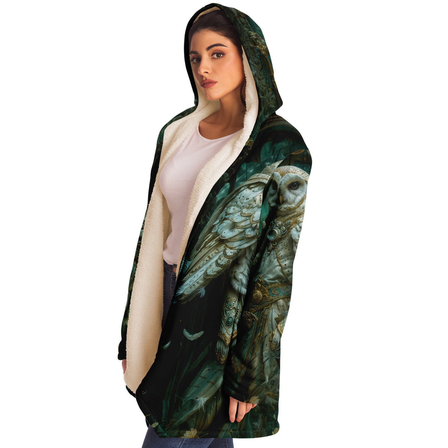 Whitewing Of The Feathered Dawn Microfleece Cloak