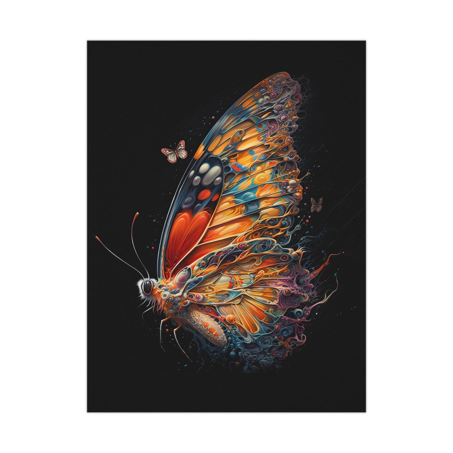 "Liquid Mirage Butterfly" Poster - Print