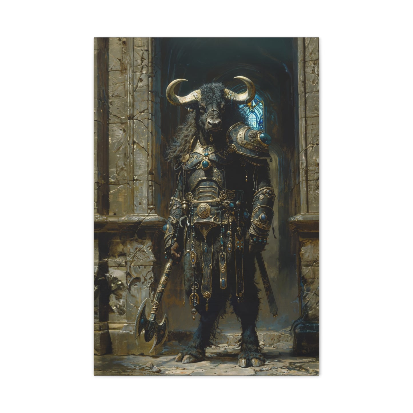 "Minotaur Centurion" Canvas Stretched, 0.75" - Print