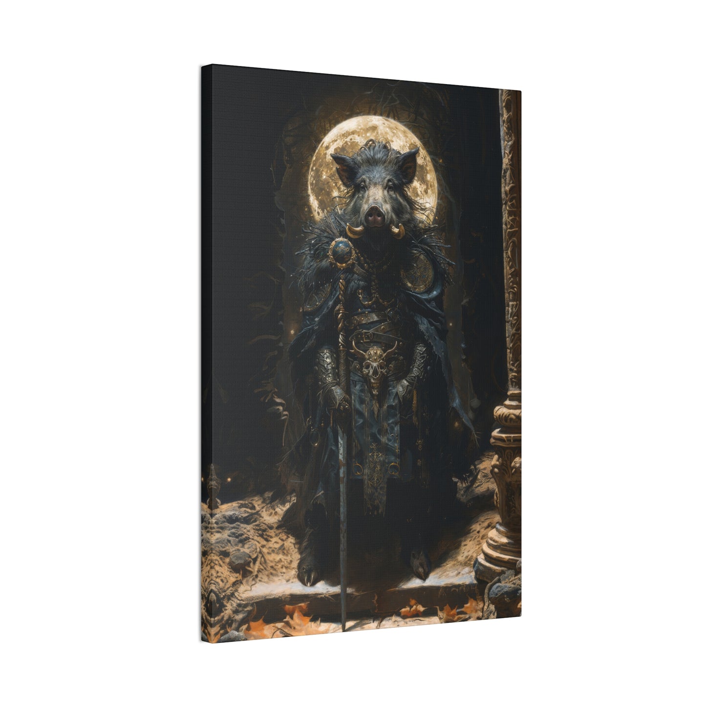 "Shadowtusk Shaman" Canvas Stretched, 0.75" - Print