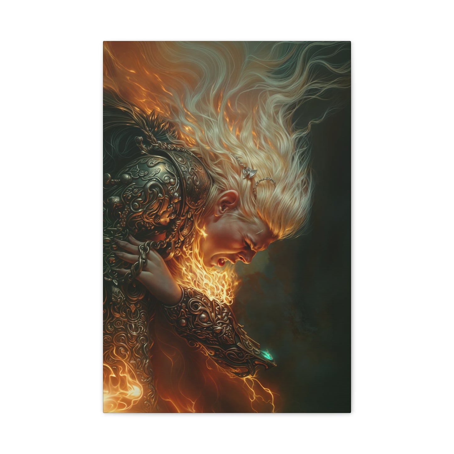 "Fiery Choices" Canvas Stretched, 0.75" - Print