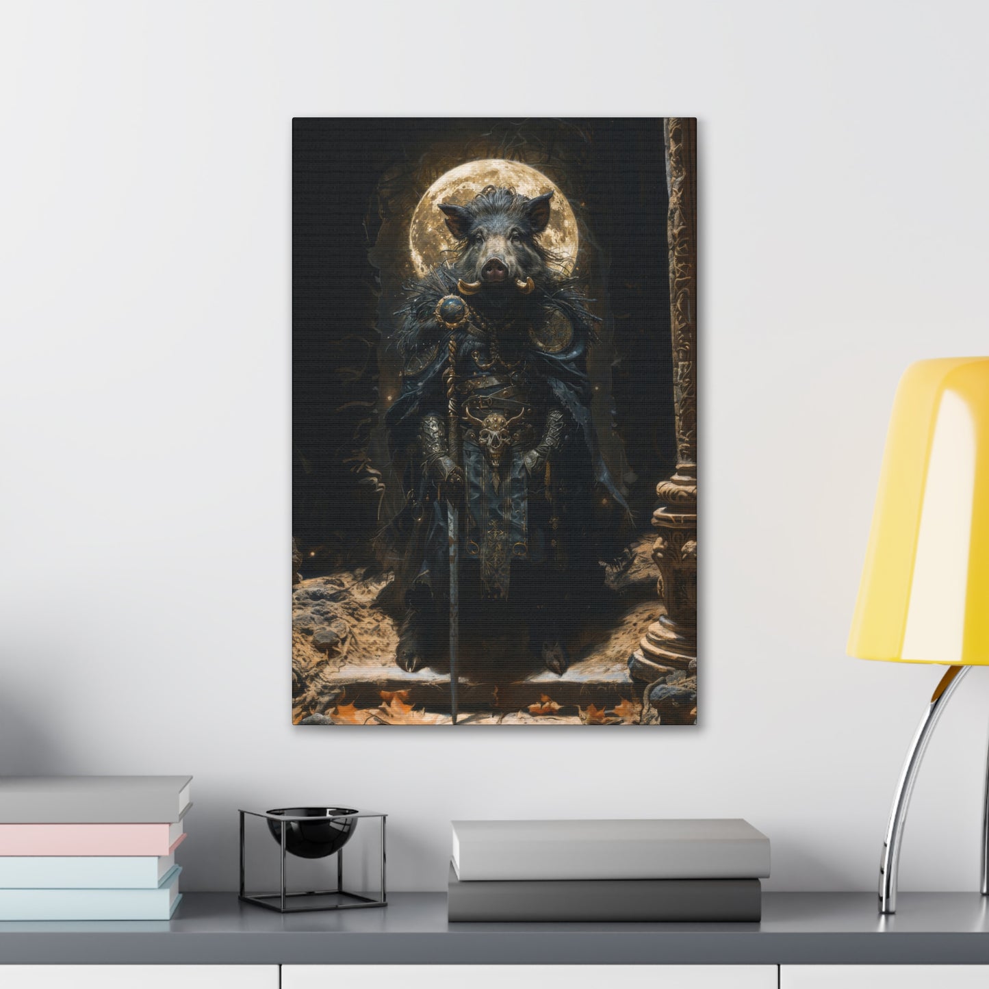 "Shadowtusk Shaman" Canvas Stretched, 0.75" - Print