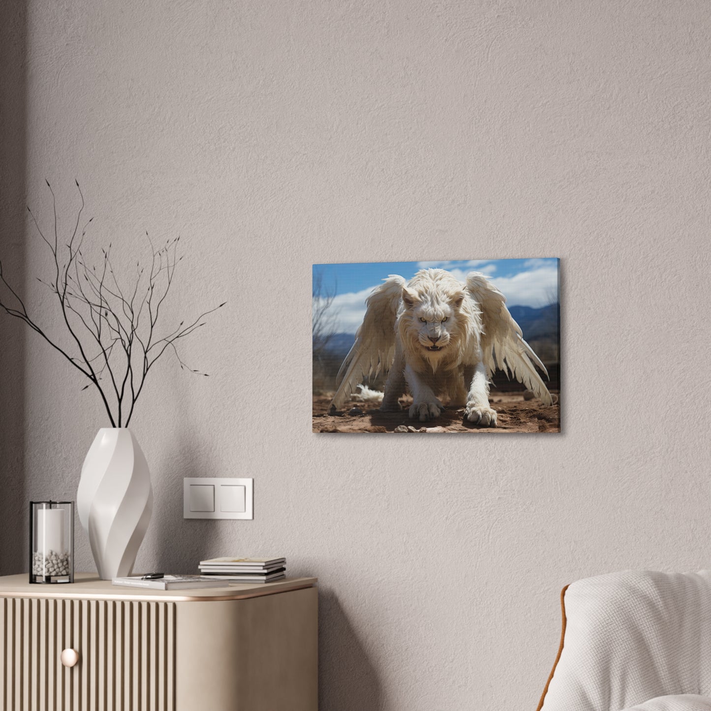 "Albino Skyroar"  Canvas Stretched, 0.75" - Print