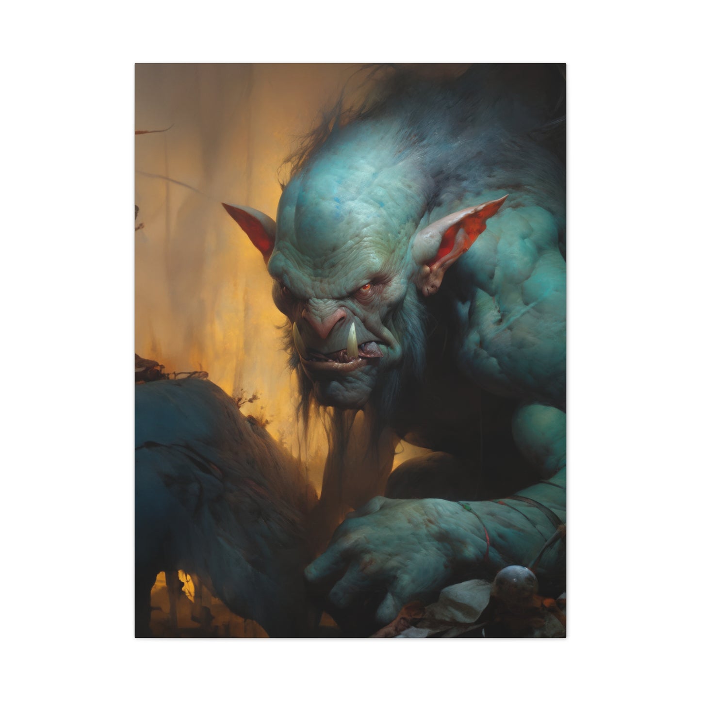 "Hungry Troll" Canvas Stretched, 0.75" - Print