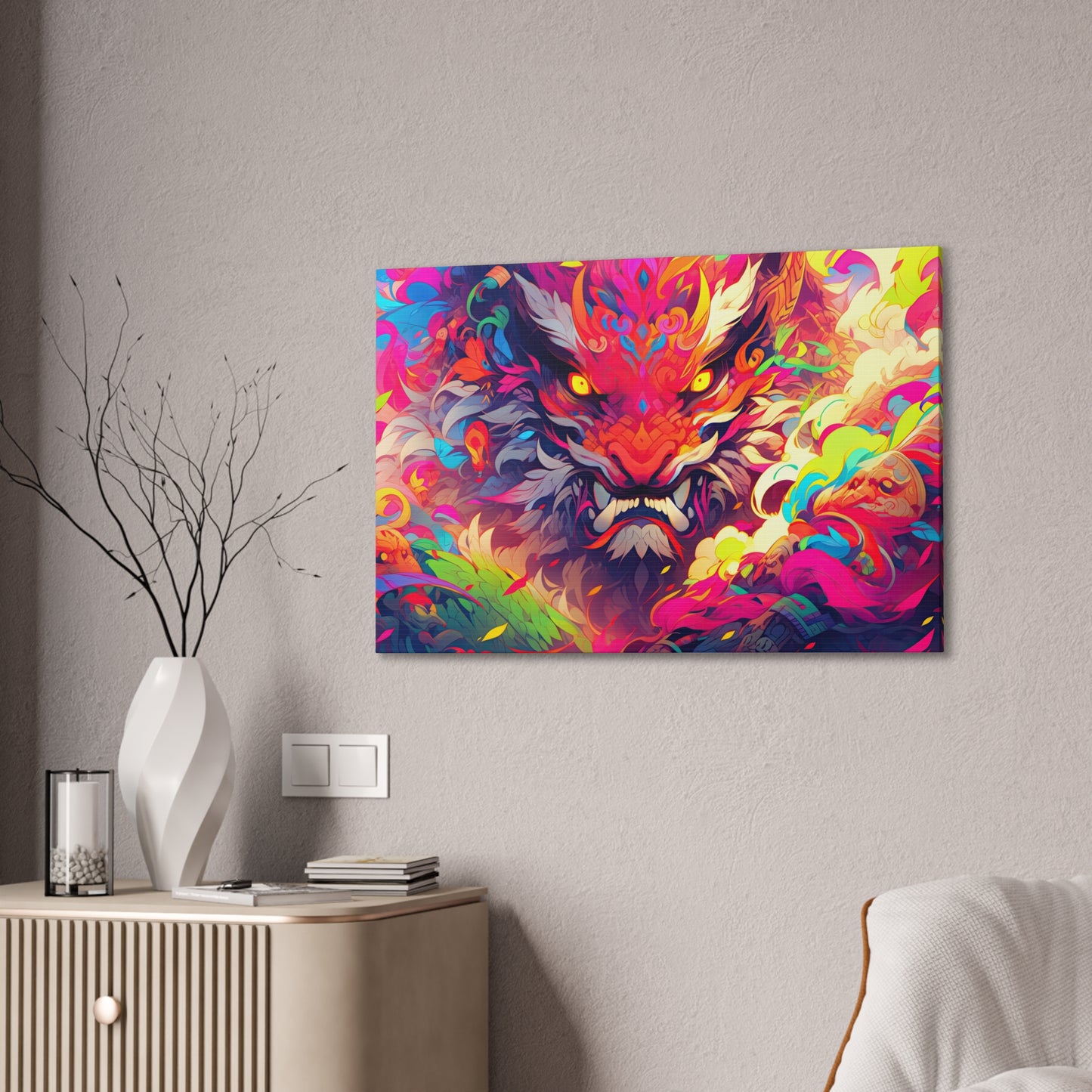 "Oni Tiger"  Canvas Stretched, 0.75" - Print