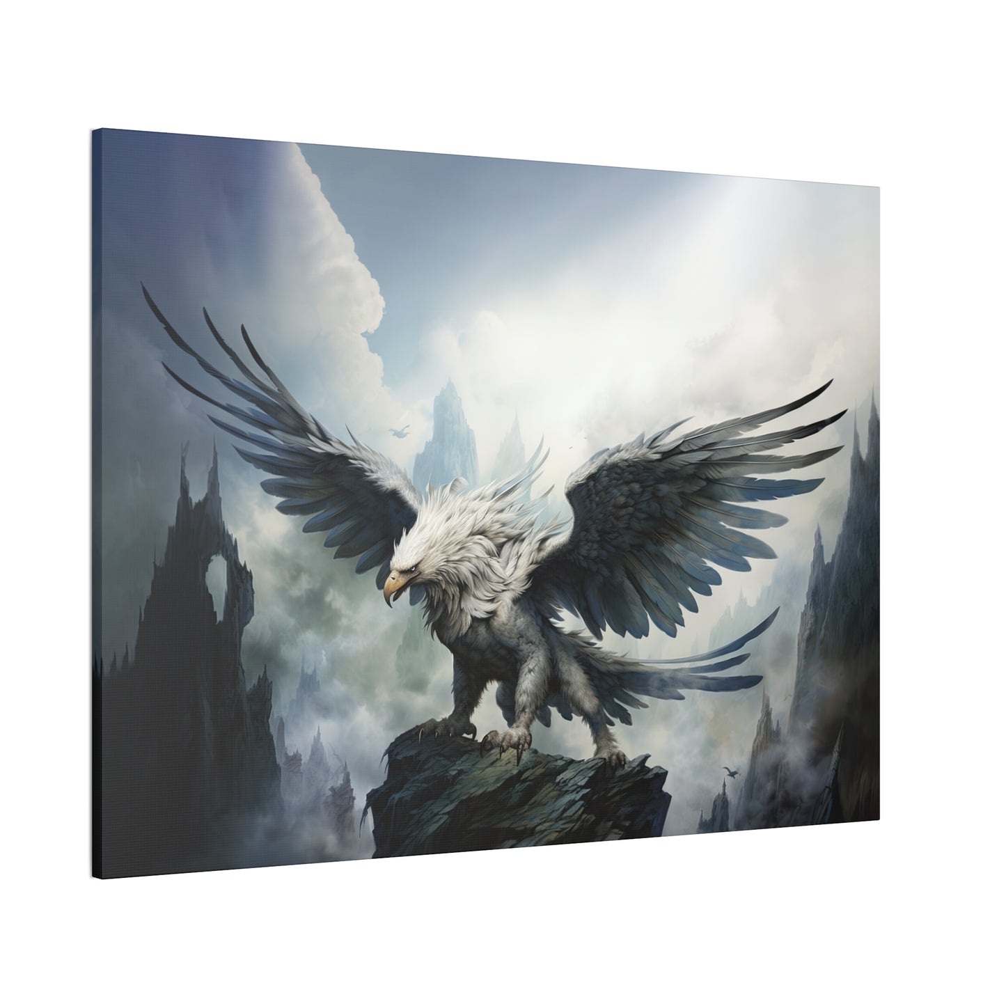 "Glacier Guardian Griffon"  Canvas Stretched, 0.75" - Print