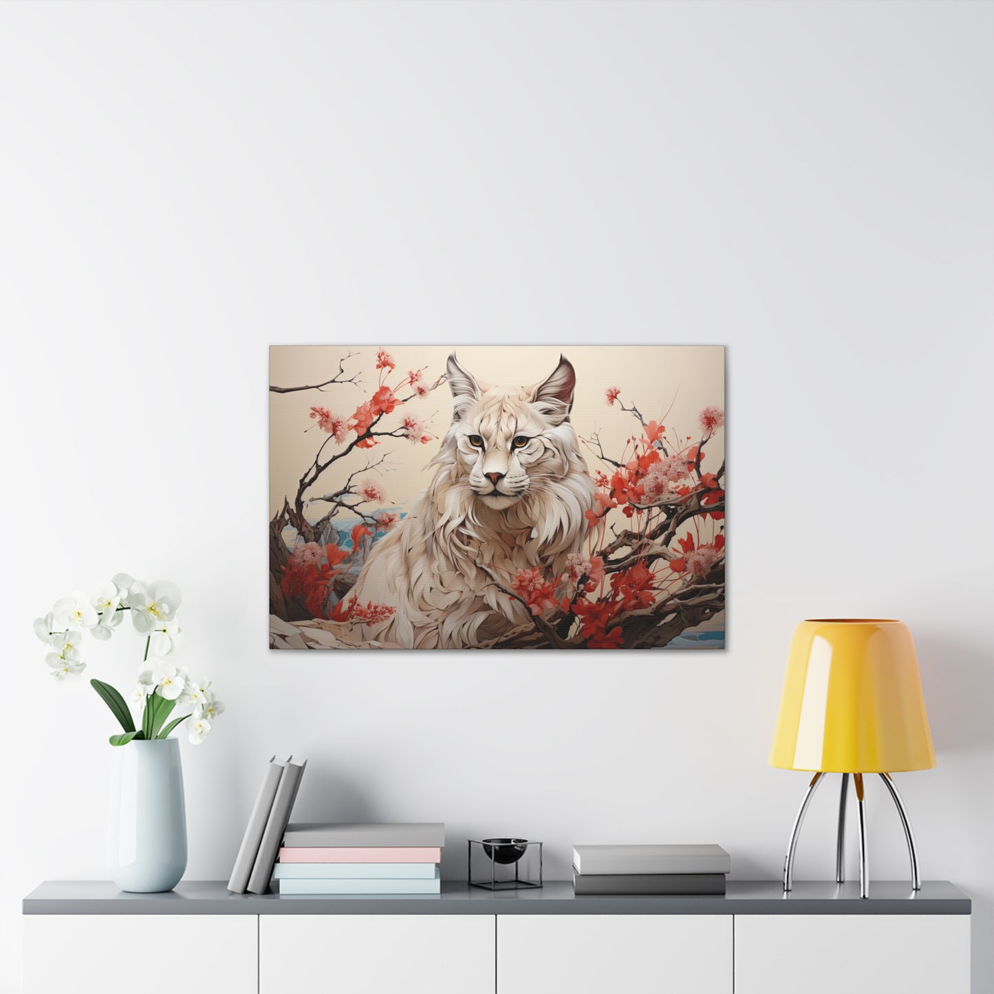 "Scarlet Whiskers Lynx"  Canvas Stretched, 0.75" - Print