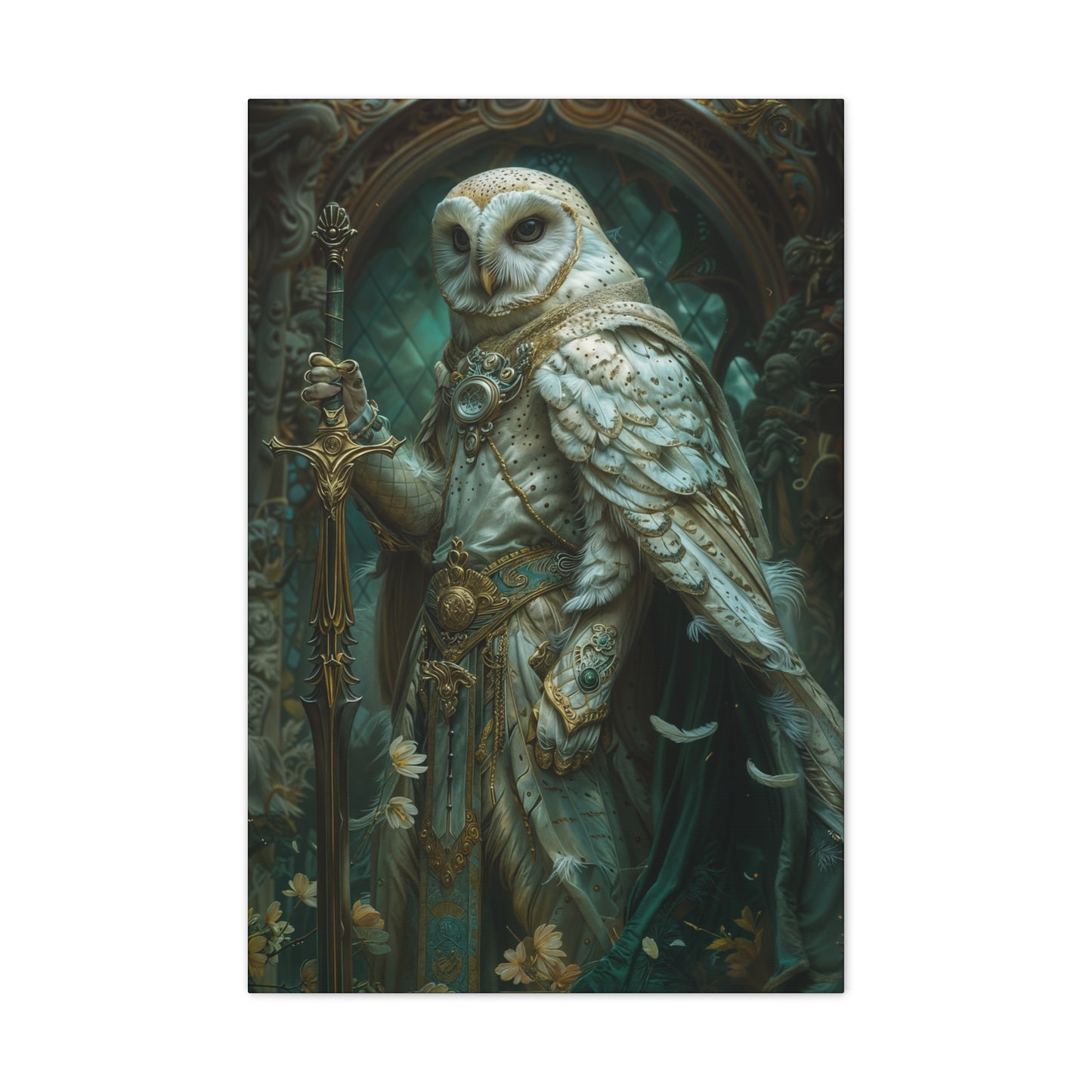 "Whitewing Of The Feathered Dawn" Canvas Stretched, 0.75" - Print