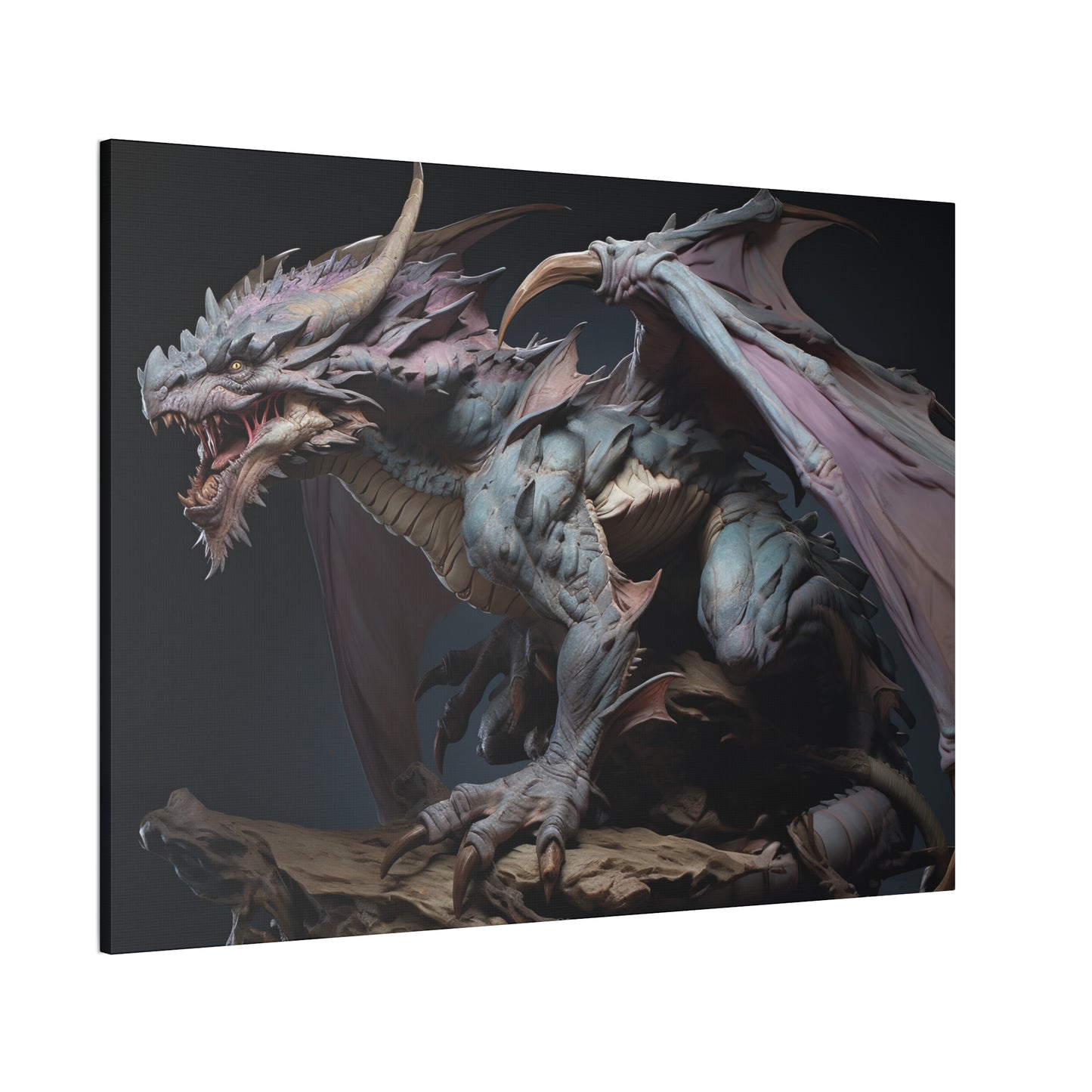 "Lavender Dragon Elder"  Canvas Stretched, 0.75" - Print