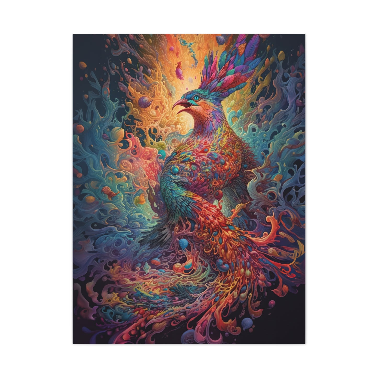 "Liquid Light Phoenix" Canvas Stretched, 0.75" - Print