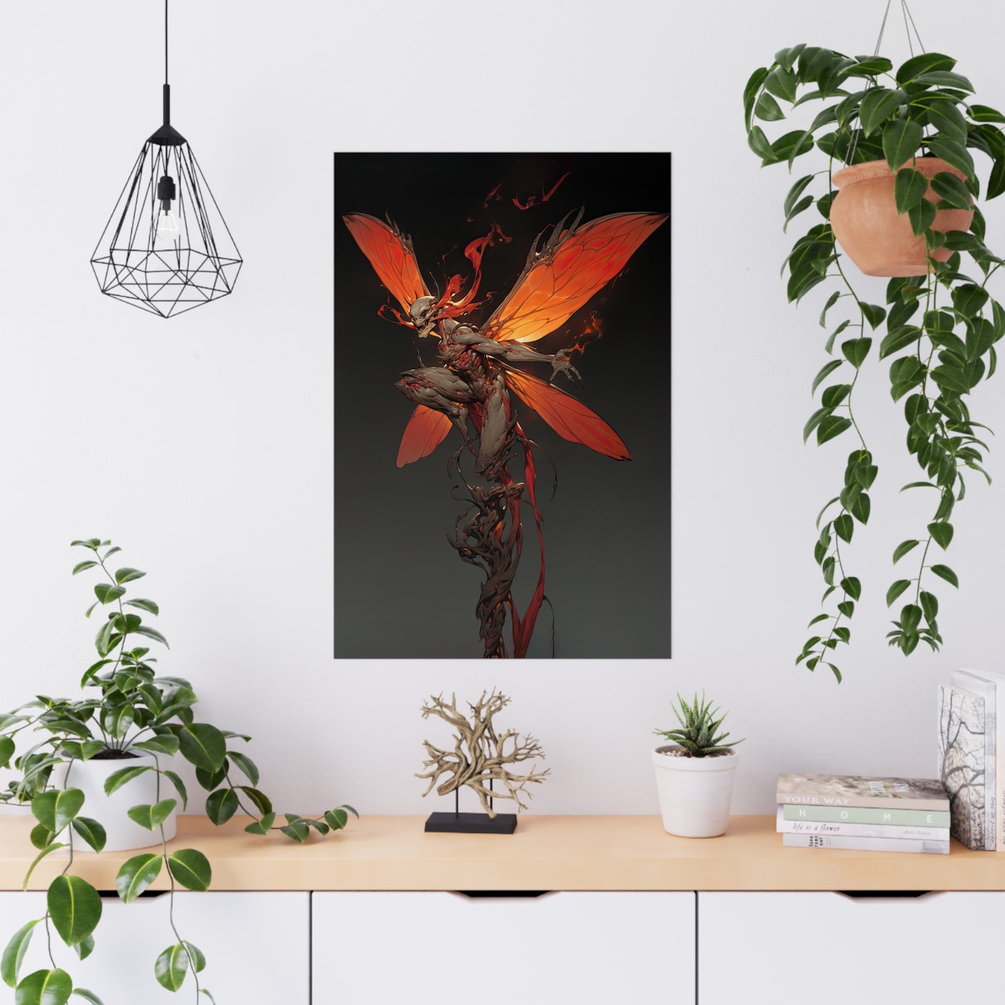 "Flaming Dragonspryte" Poster - Print