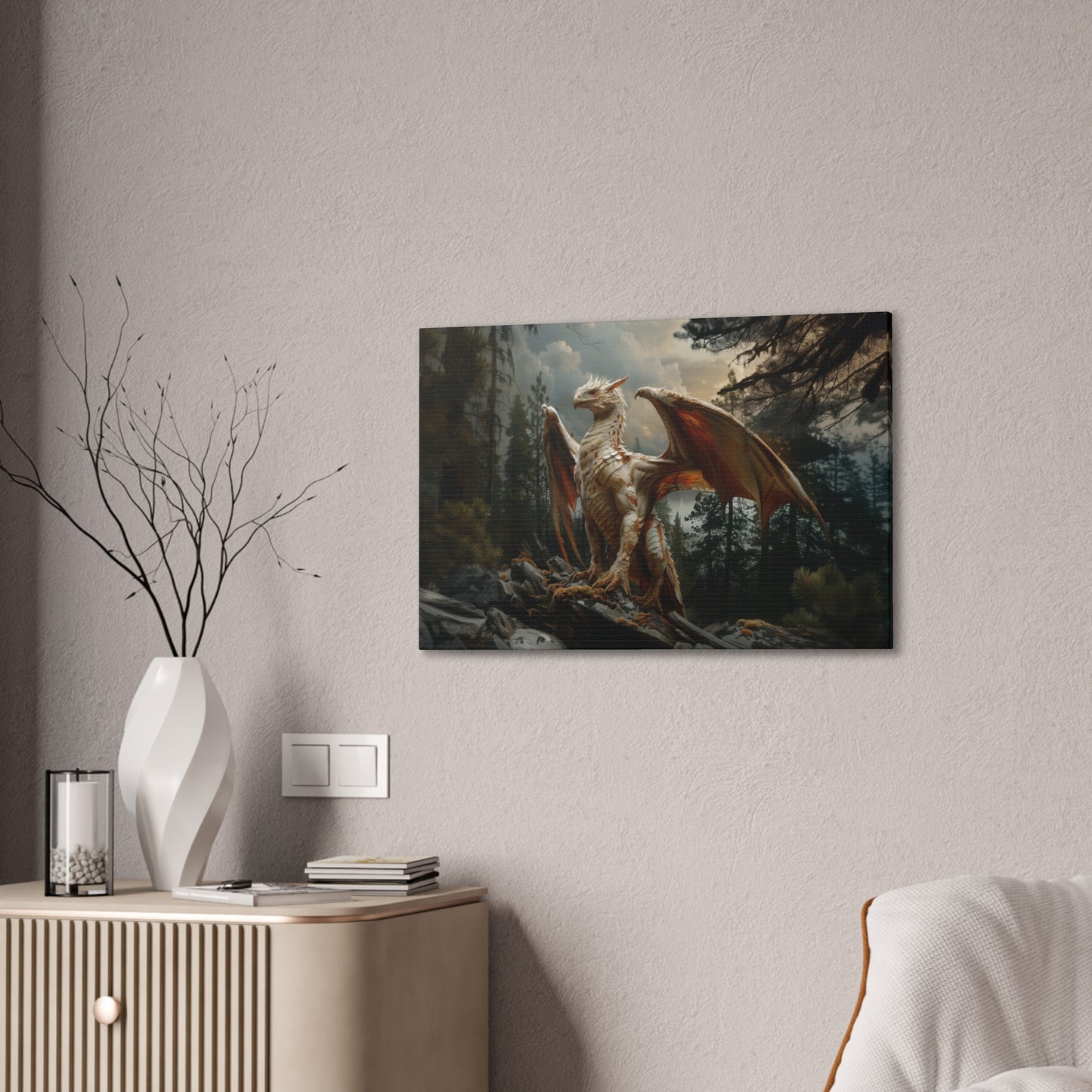 "Forest Drake"  Canvas Stretched, 0.75" - Print