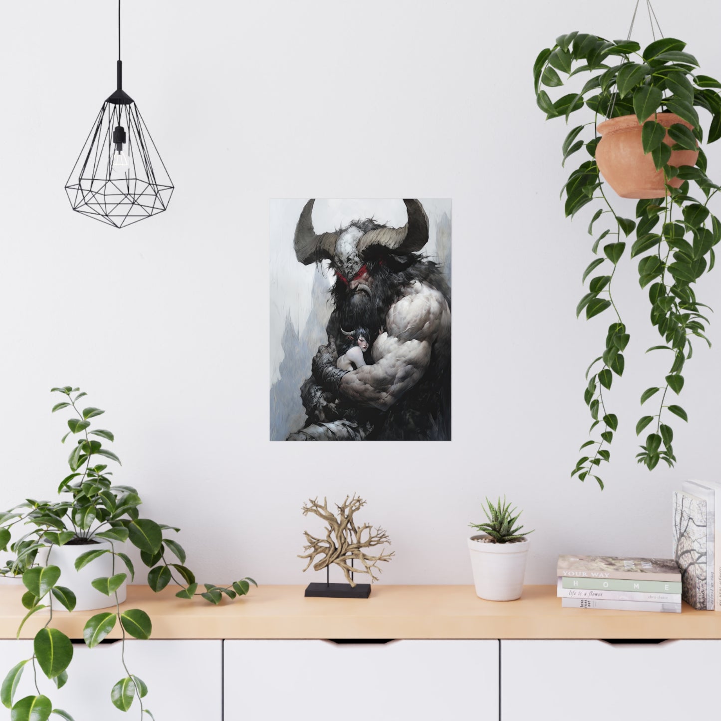 "Horned Protector" Poster - Print