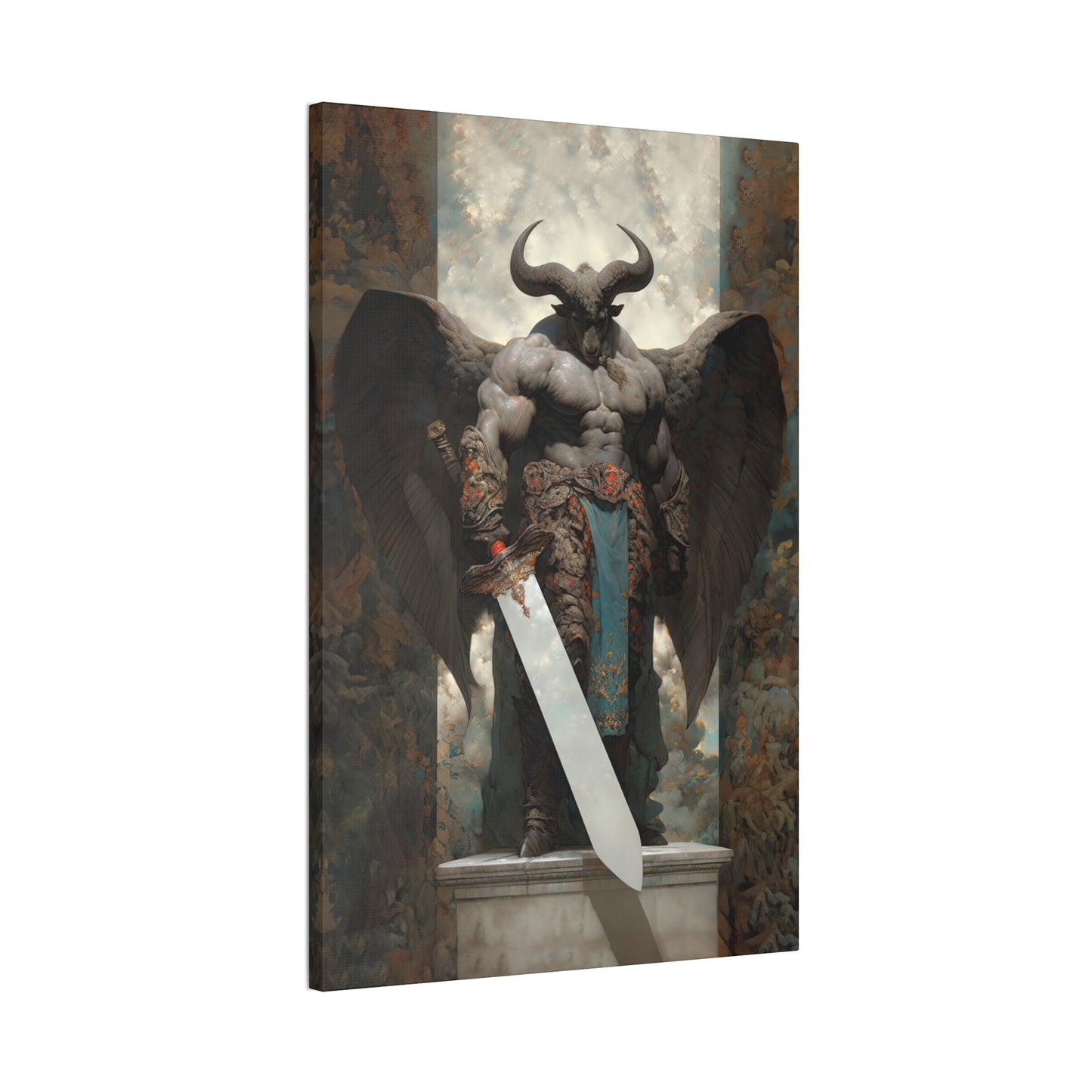 "Winged Minotaur" Canvas Stretched, 0.75" - Print