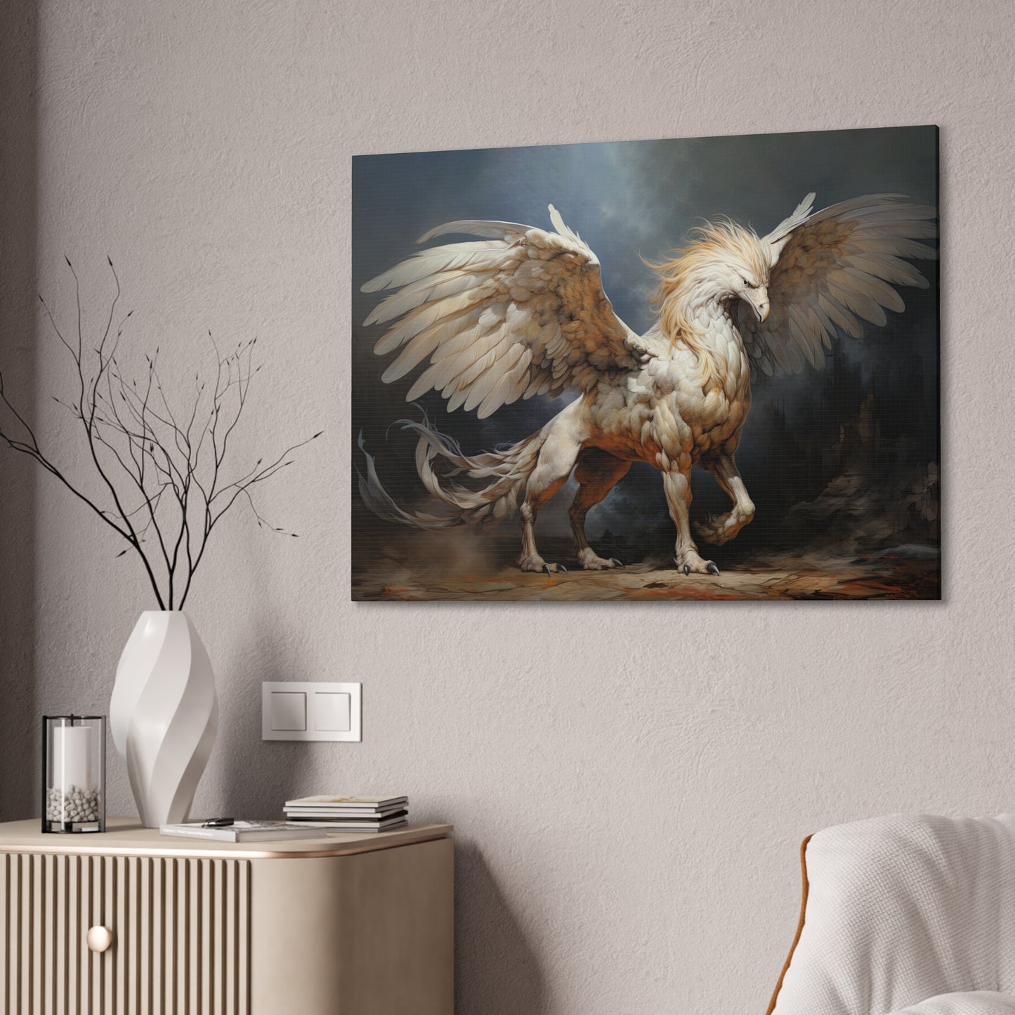 "Hippogriff Havoc"  Canvas Stretched, 0.75" - Print